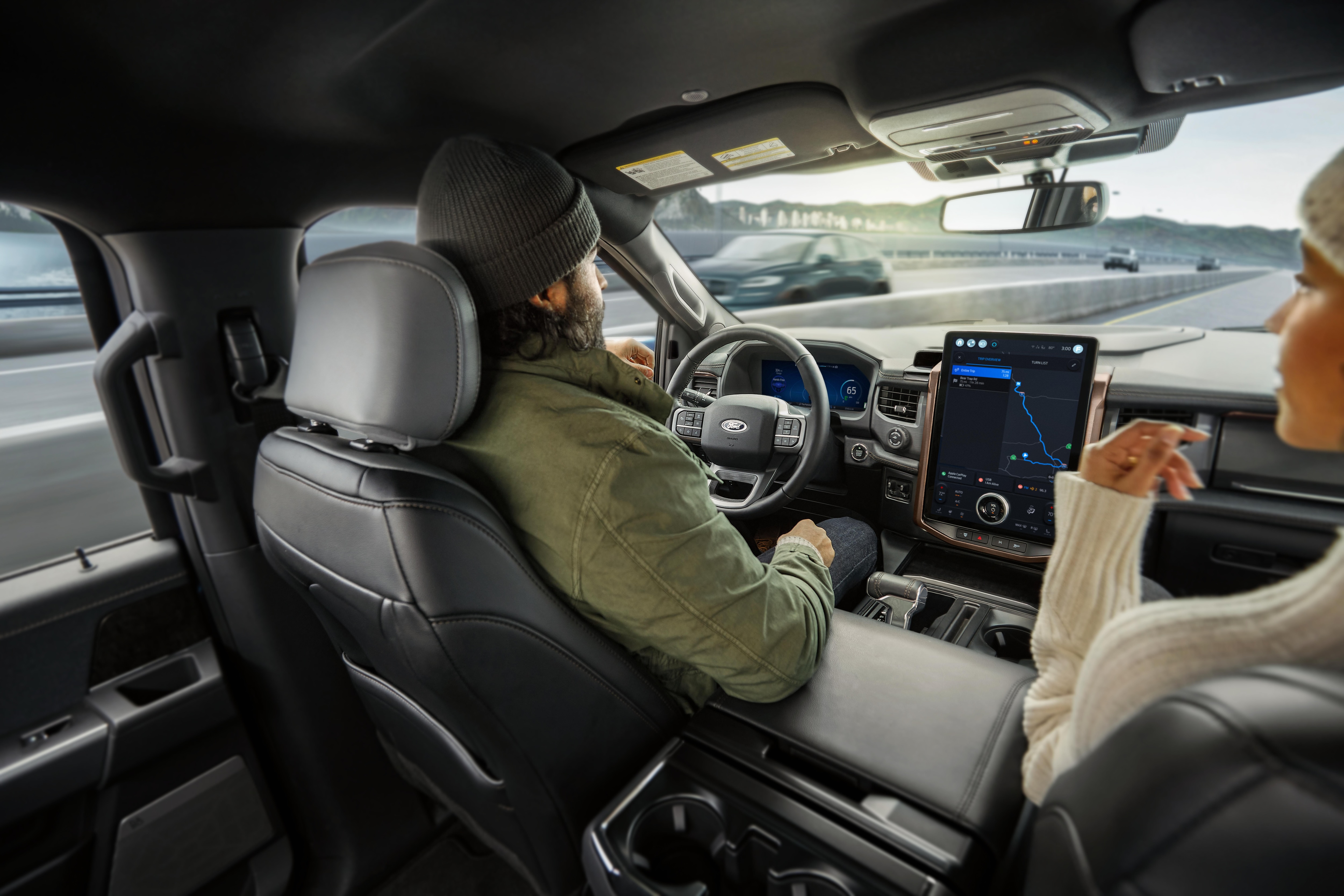 Ford’s hands-free highway driving technology BlueCruise.