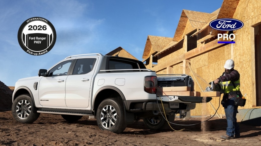 Titelverteidigung für Ford Pro: Ranger Plug-in-Hybrid gewinnt International Pick-up Award