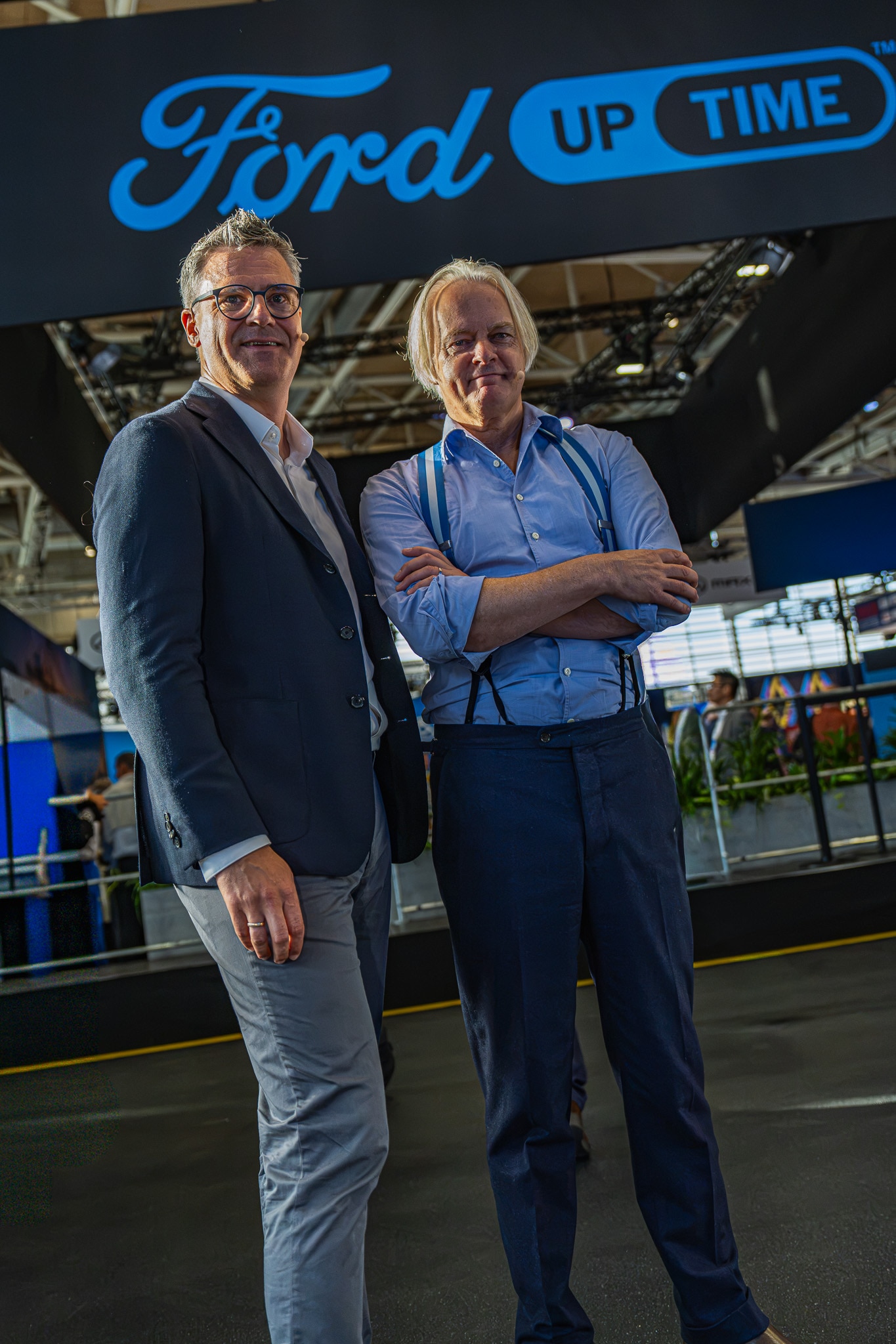 Christoph Herr, Managing Director Ford für Deutschland, Österreich und die Schweiz, und Hans Schep, General Manager Ford Pro Europe, präsentieren auf der IAA Transportation die Ford Pro Neuheiten. 