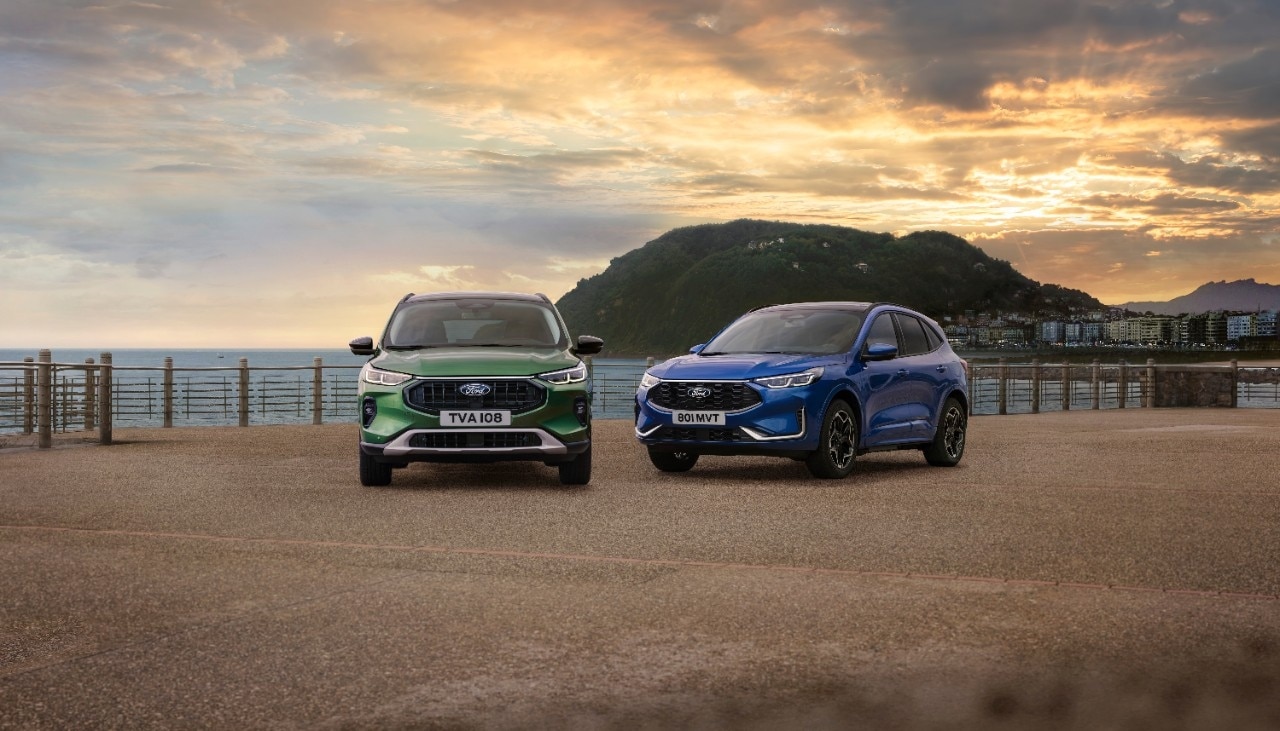 The new Kuga has evolved both inside and out, with a fresh, confident design. LICENSE EXPIRES: 16.01.2027 - LICENSE BY: Ford - LICENSE SCOPE: A - Earned editorial, press releases, press kits. B - All non-broadcast digital and online media. C - All non-broadcast digital and online media, plus Retail and POS (showrooms, events etc). REGION: EU. COPYRIGHT AND IMAGE RIGHTS: This content is solely for editorial use and for providing individual users with information. Any storage in databases, or any distribution to third parties within the scope of commercial use, or for commercial use is permitted with written consent from Ford of Europe only.