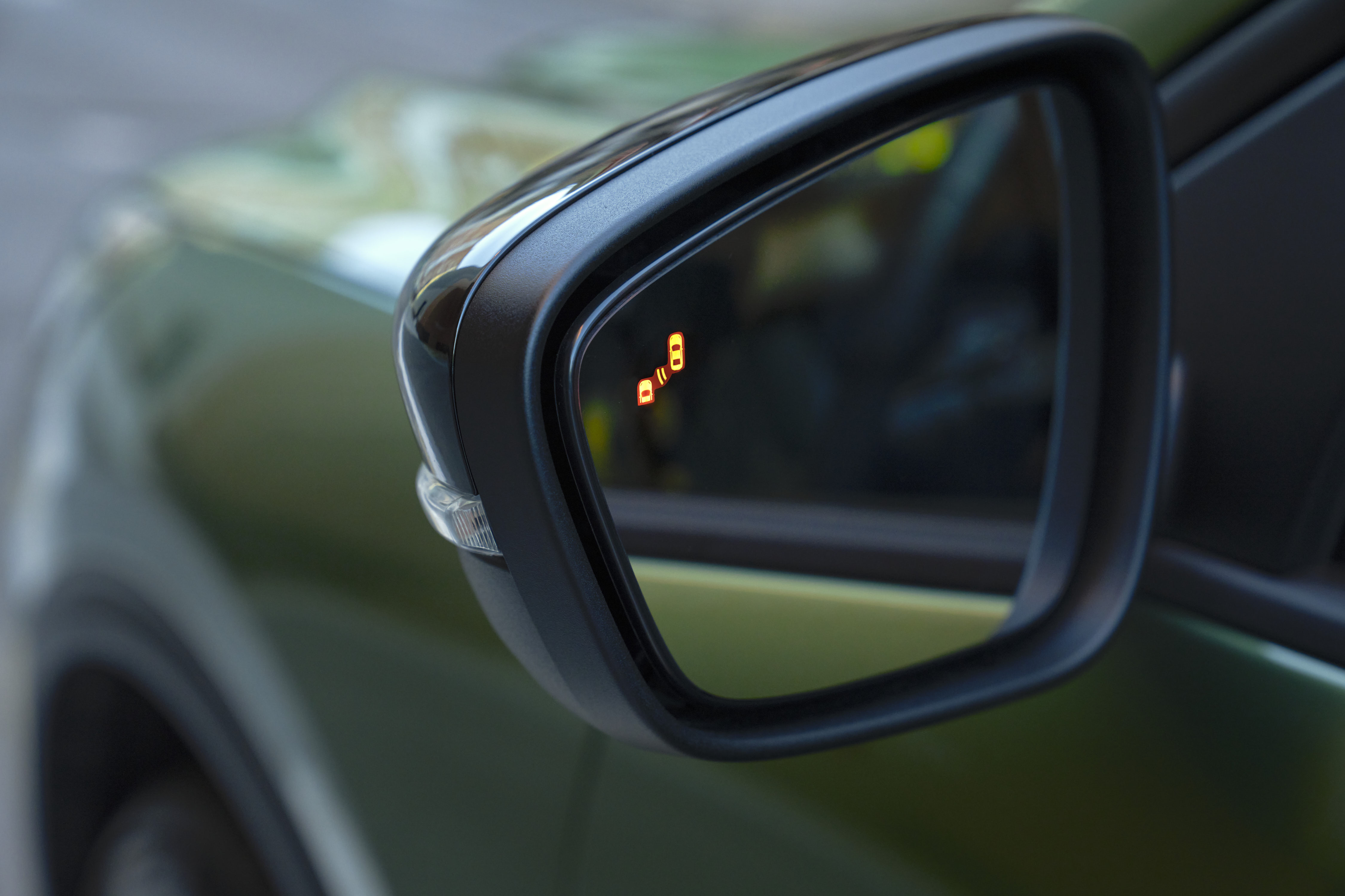 closeup of wing mirror
