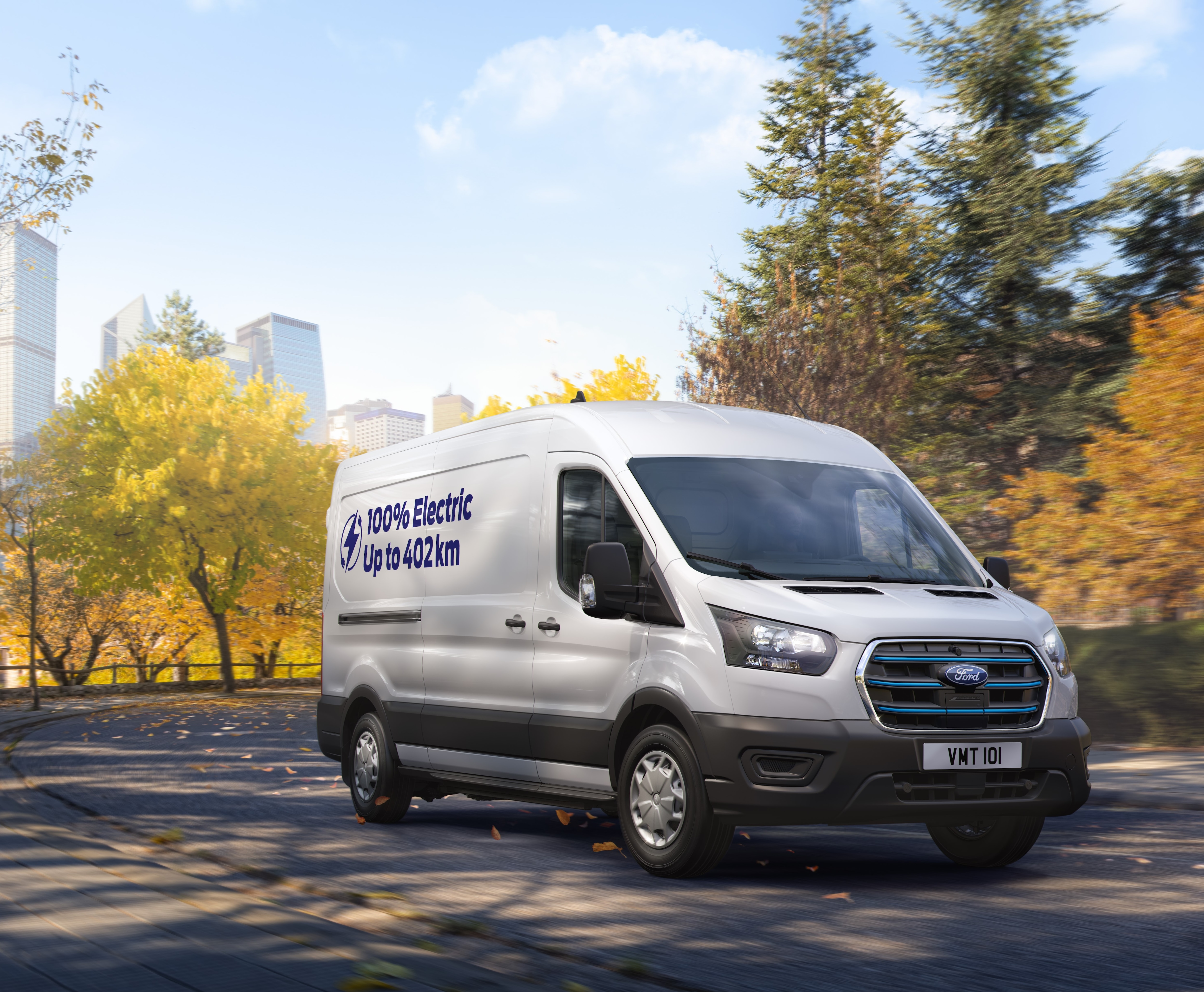 white van in the park