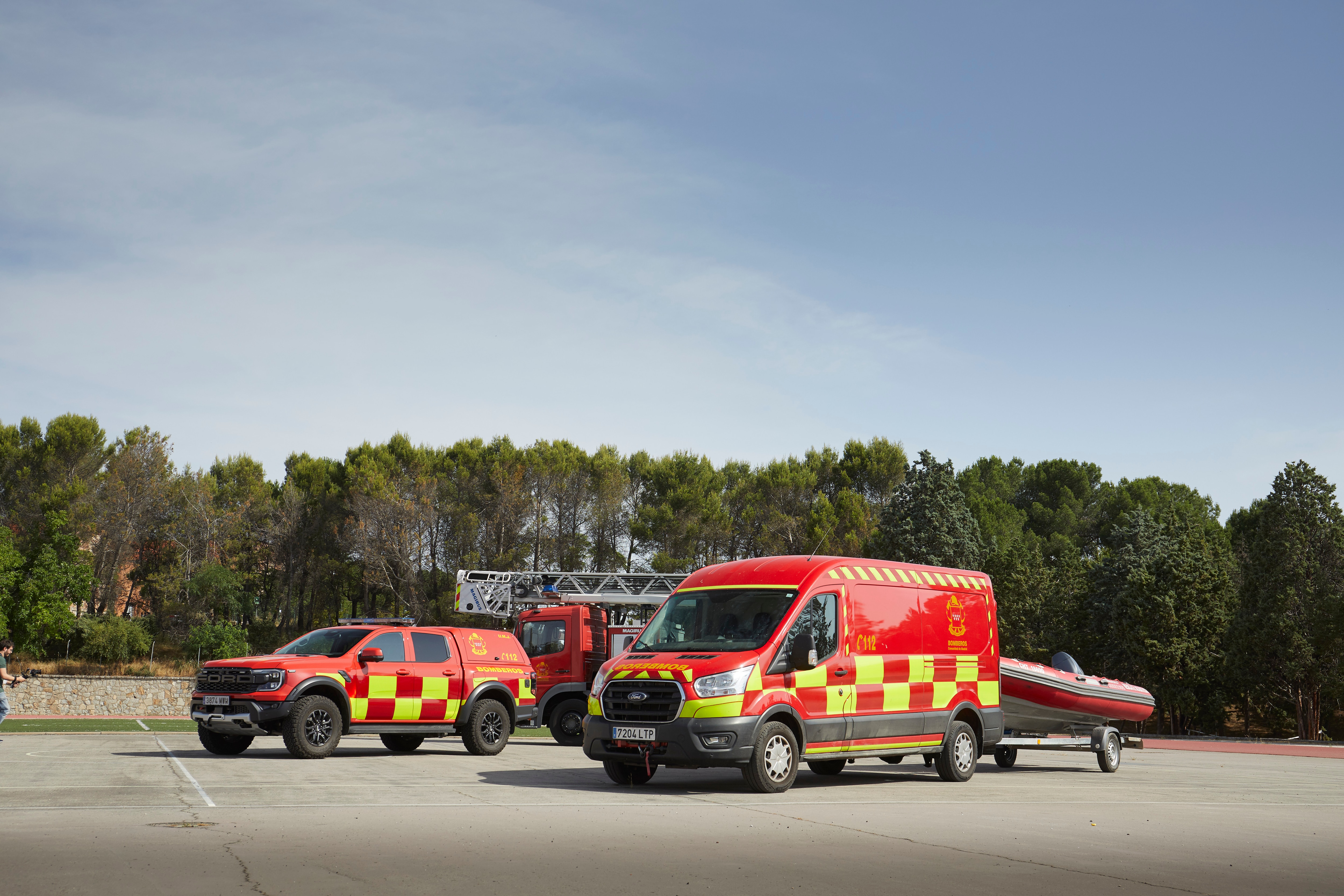 Ford vehicles help the Community of Madrid Fire Department in many situations.  LICENSE EXPIRES: In perp - LICENSE BY:Ford Europe LICENSE SCOPE: A - Earned editorial, press releases, press kits. C - All non-broadcast digital and online media, plus Retail and POS (showrooms, events etc). D - All print media (newspaper, magazine etc) REGION: Global COPYRIGHT AND IMAGE RIGHTS: This content is solely for editorial use and for providing individual users with information. Any storage in databases, or any distribution to third parties within the scope of commercial use, or for commercial use is permitted with written consent from Ford of Europe only.
