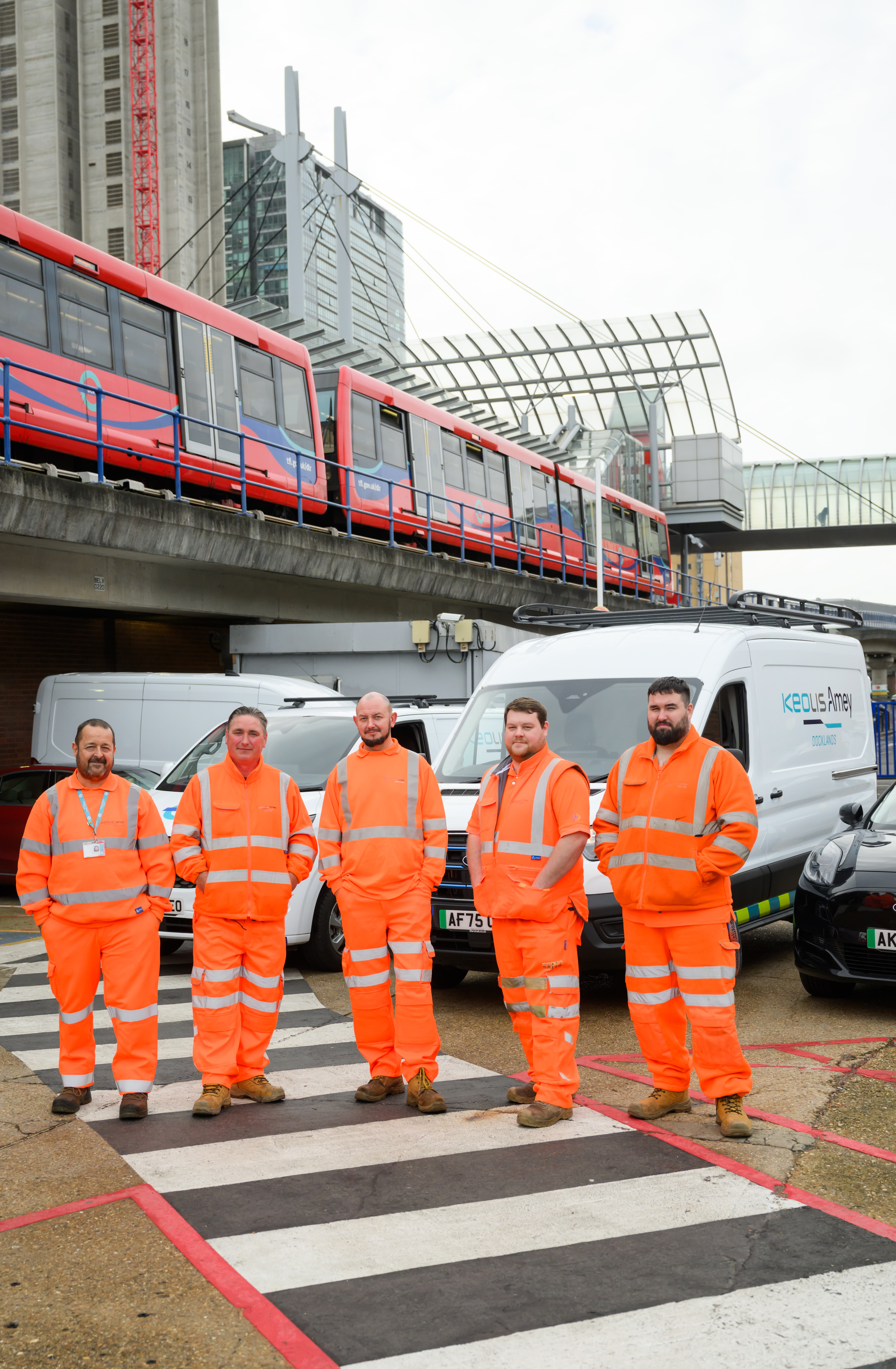 Some of the team who will be using the new Ford electric vehicles everyday