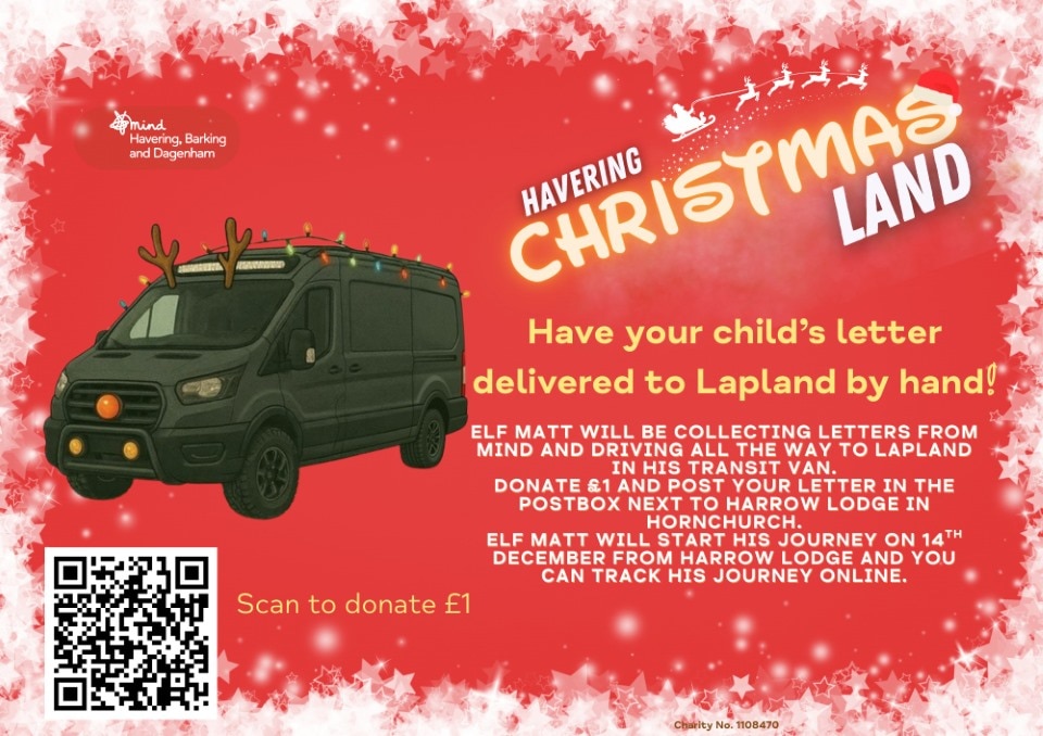 Additional information and donation QR code for Matt Rice and Mind Charity, Havering's initiative to raise money for mental health