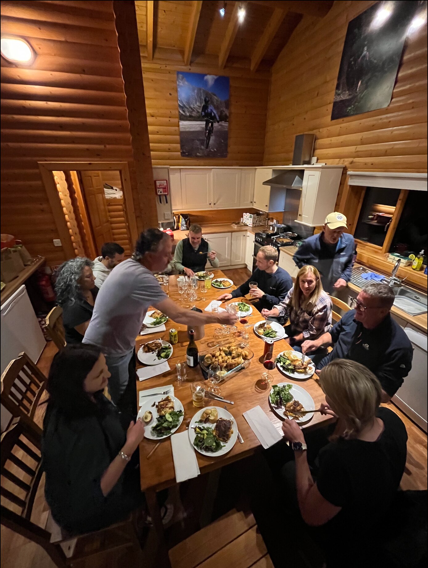 A much-needed feast and a time to talk through the day's (literal) highs and lows.