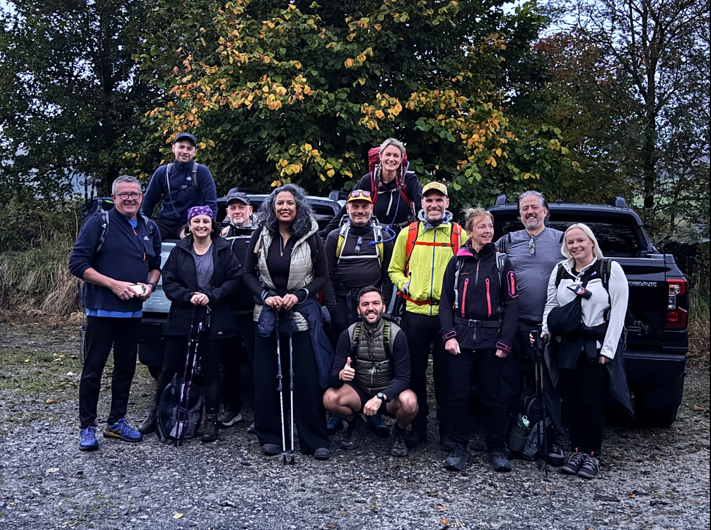 A team of 12 of us were up bright and early to tackle the Yorkshire Three Peaks in memory of our friend and colleague Gina.