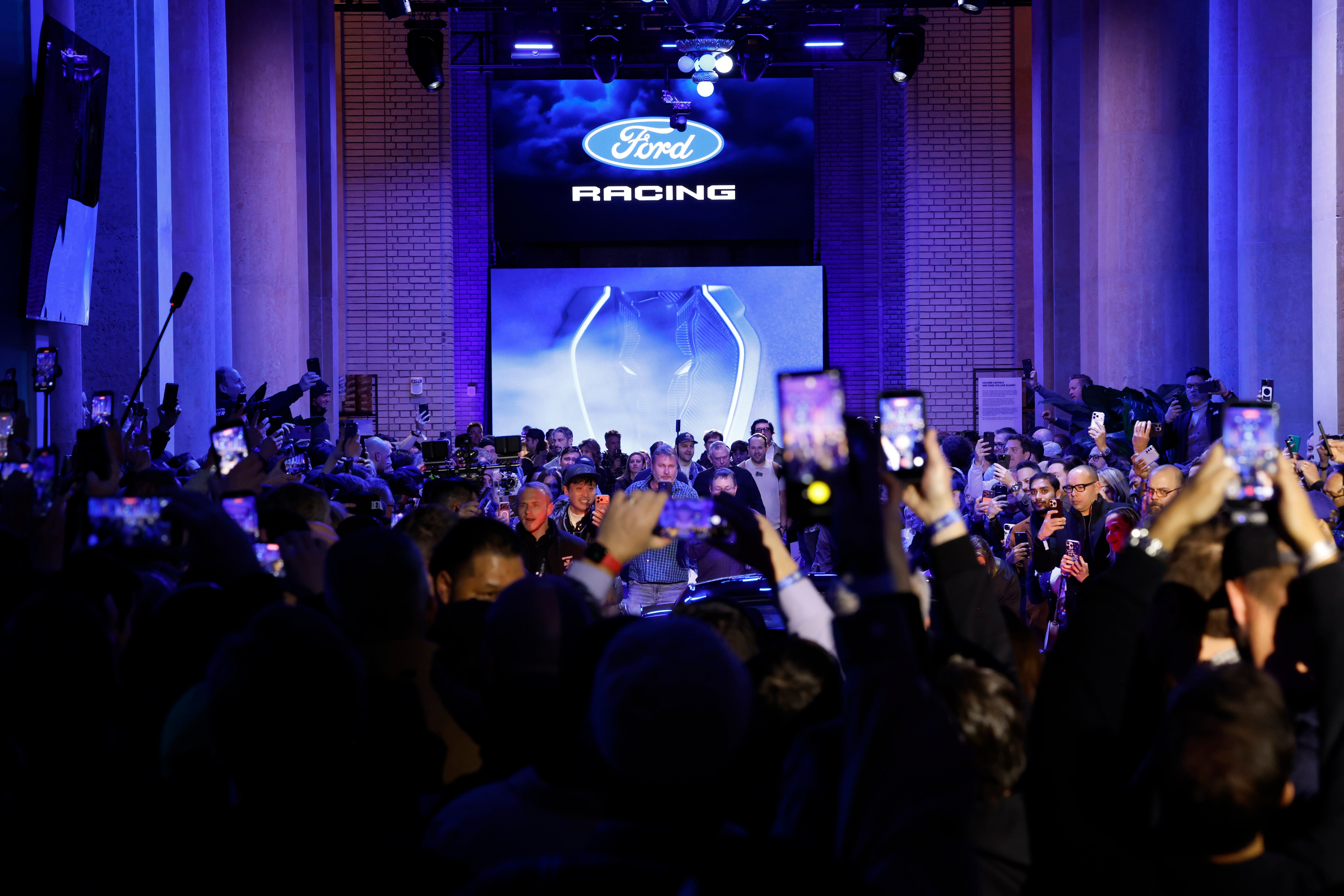 DETROIT, MICHIGAN - JANUARY 15: Guests attend Ford Racing Season Launch in Detroit on January 15, 2026 in Detroit, Michigan. (Photo by Jeff Schear/Getty Images for Ford)