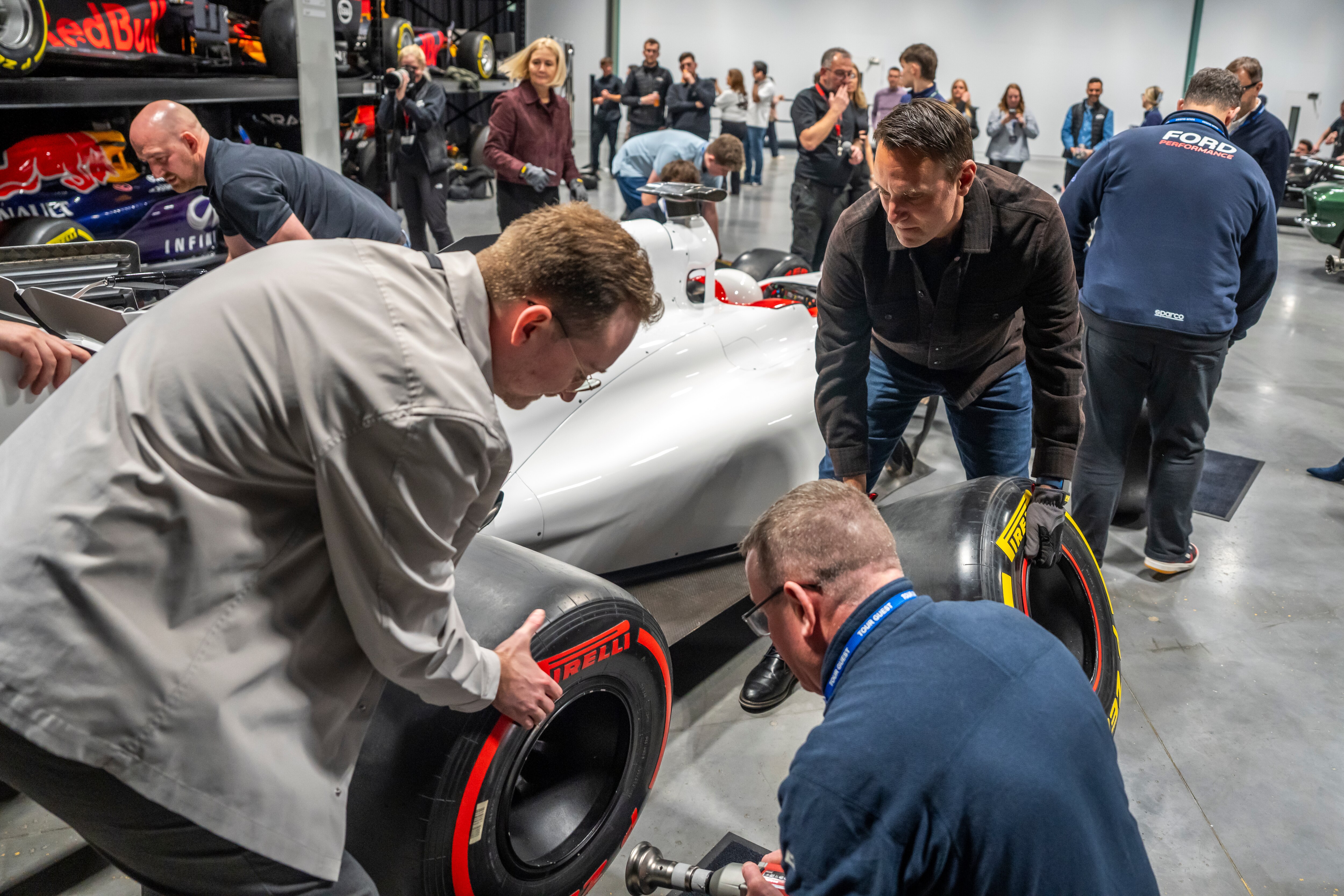 Jim Baumbick, president of Ford Europe, with guests