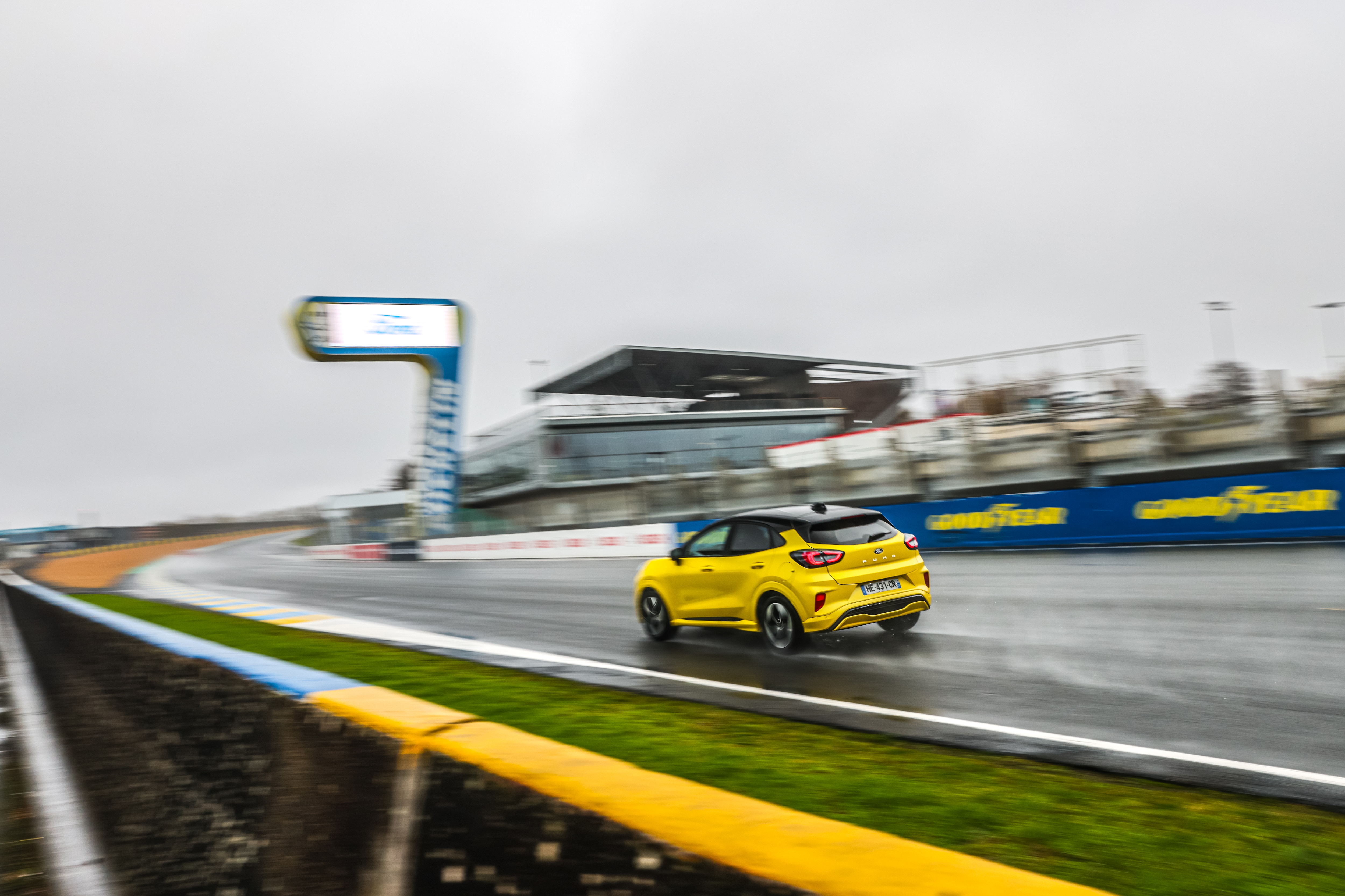 Ford Puma Gen-E on track at the Go Electric Go On Track Go Ford event, Le Mans, France.