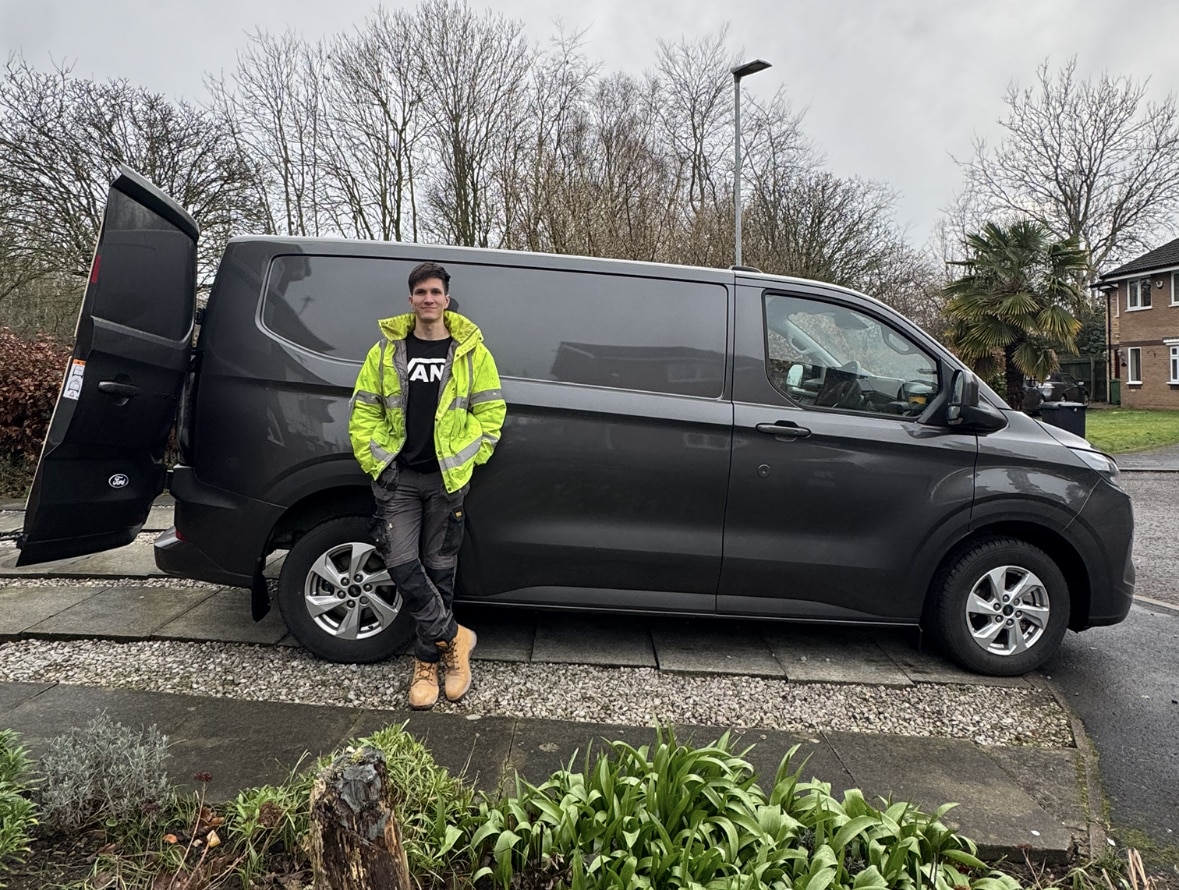 Dom Wright with his week-long replacement Transit Custom PHEV.