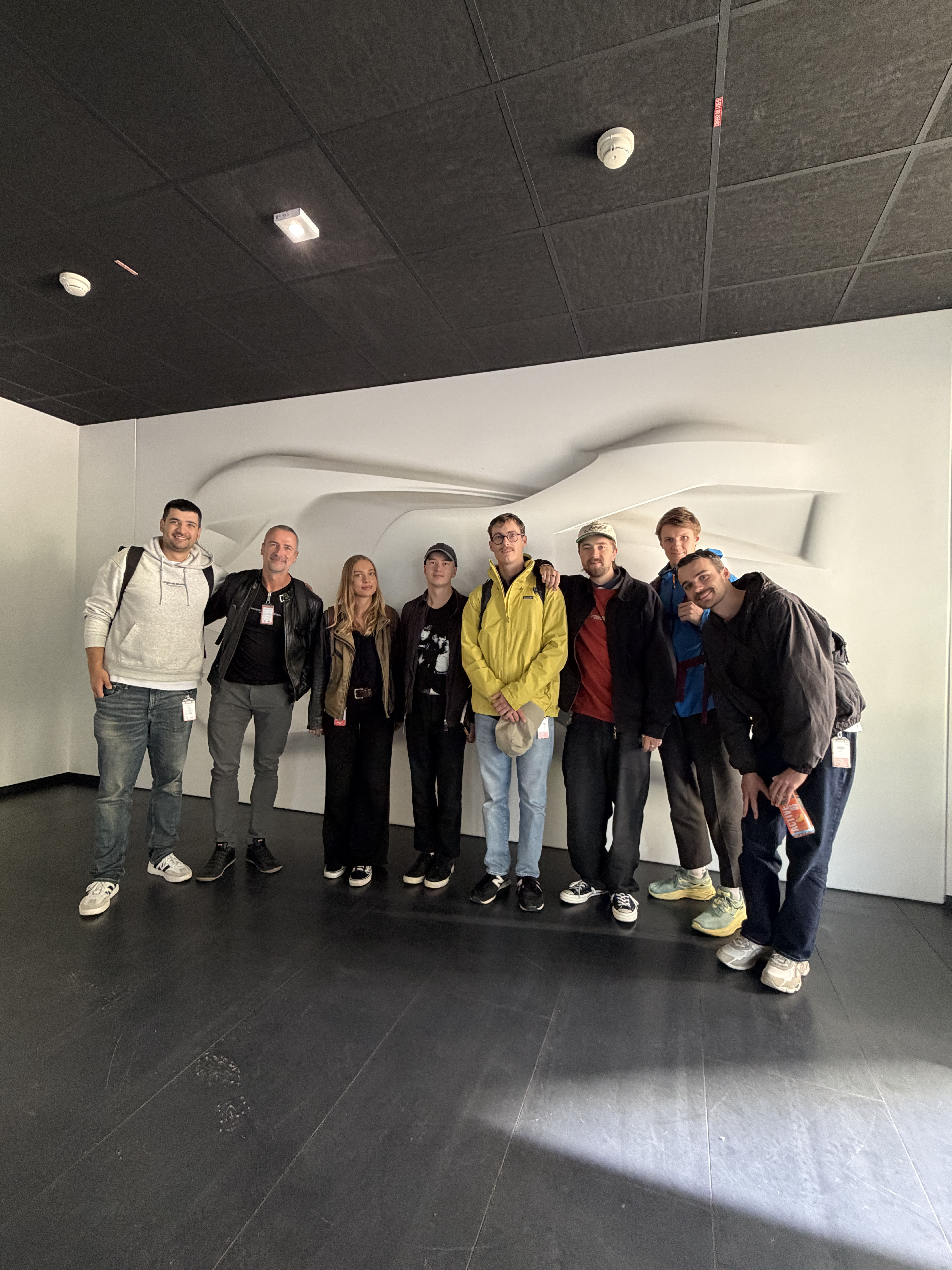 Design students arrive at the Ford Design Studio