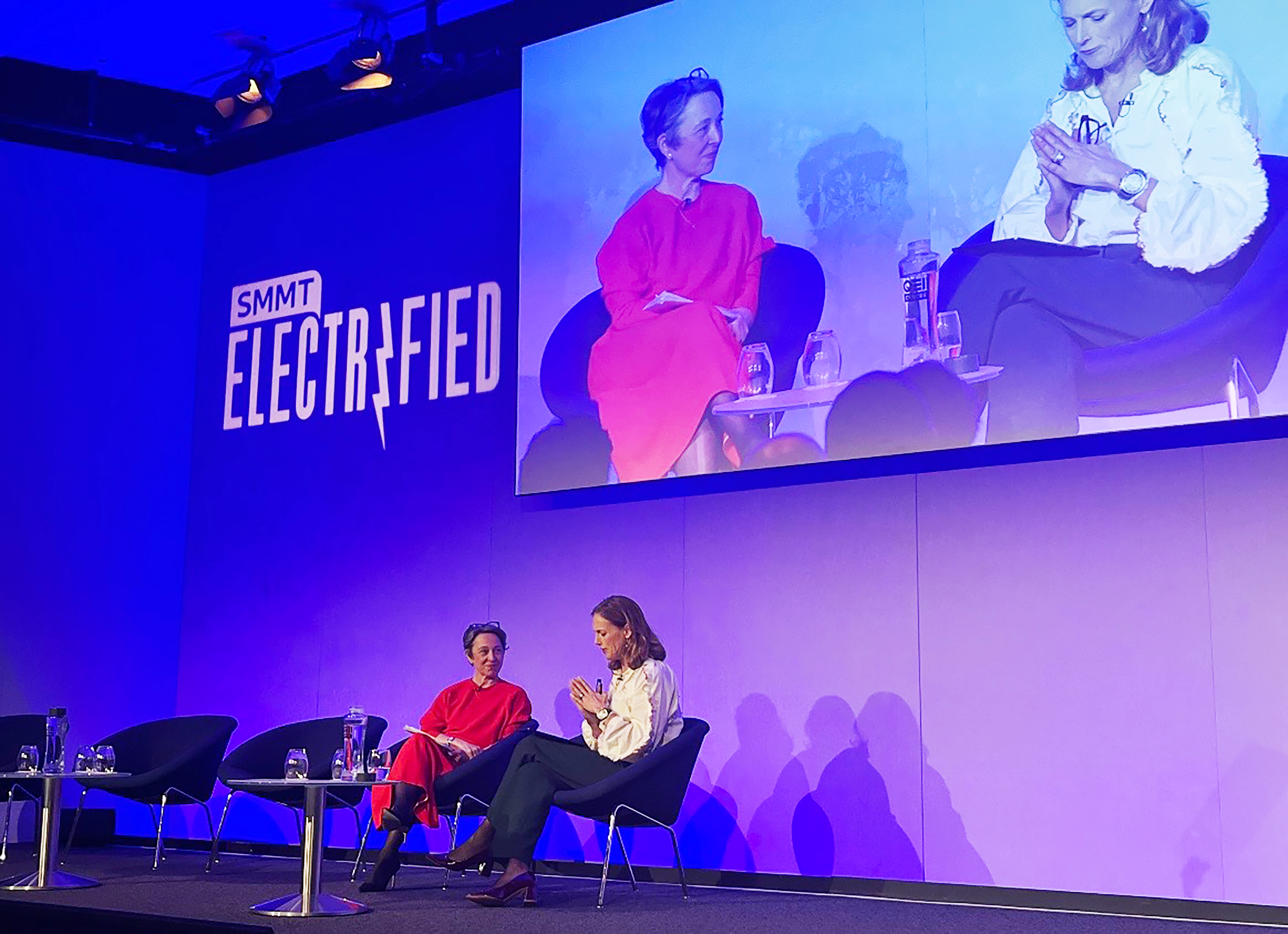 Ford UK Chair and Managing Director Lisa Brankin (left) at SMMT Electrified.