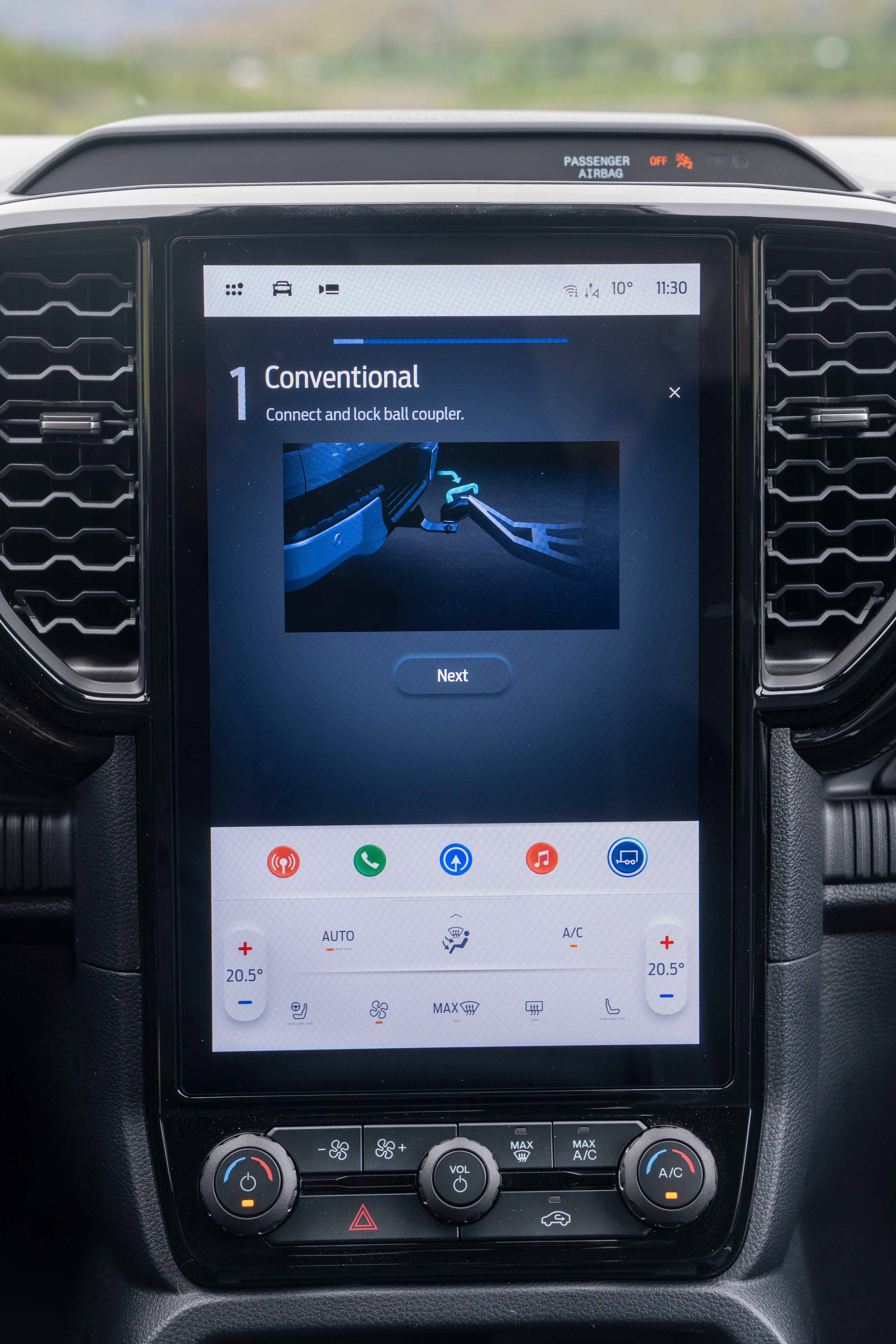 Ranger PHEV can store up to 10 trailer profiles to help make towing easier.