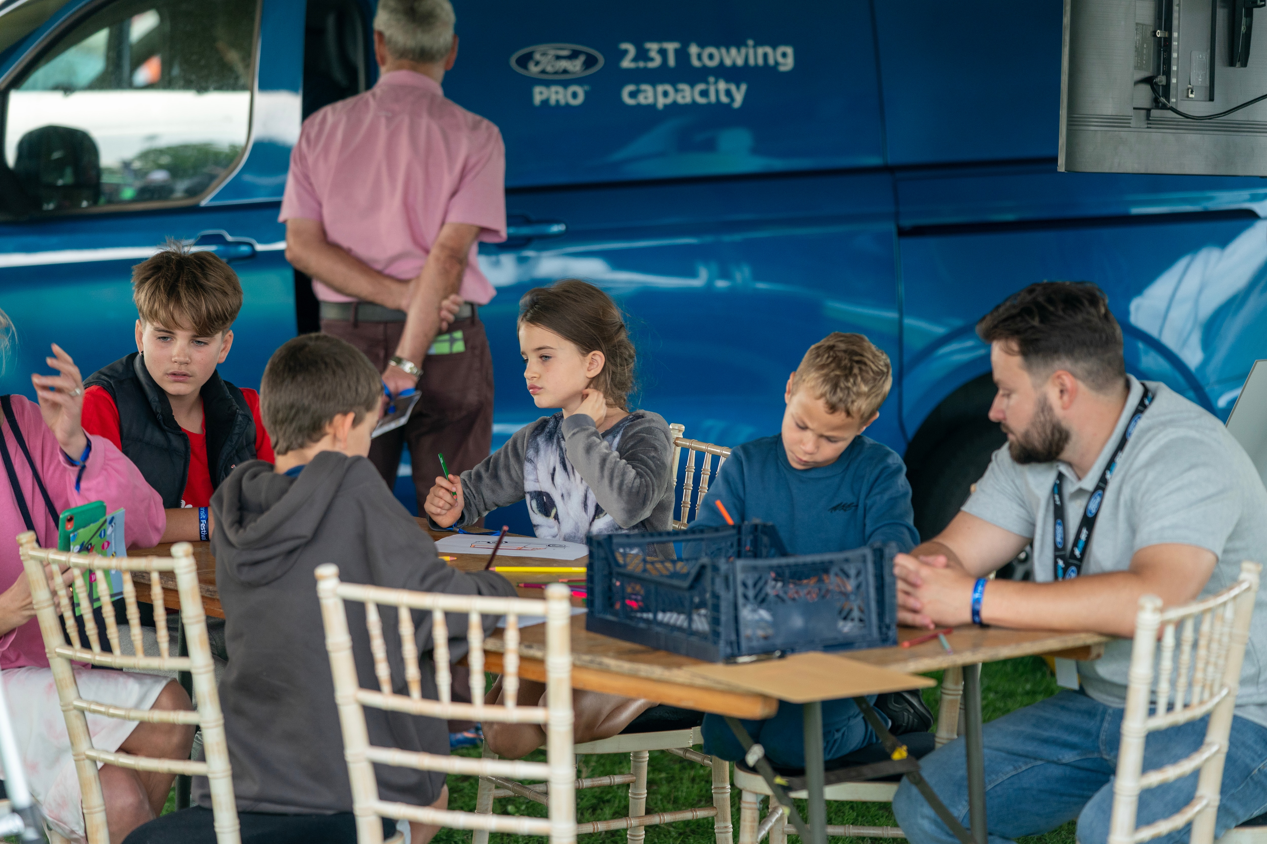 And there were lots of activities to keep the kids occupied. License valid for earned editorial, press releases, press kits. All non-broadcast digital and online media Region: Global. This content is solely for editorial use and for providing individual users with information. Any storage in databases, or any distribution to third parties within the scope of commercial use, or for commercial use is permitted with written consent from Ford in Europe GmbH only.