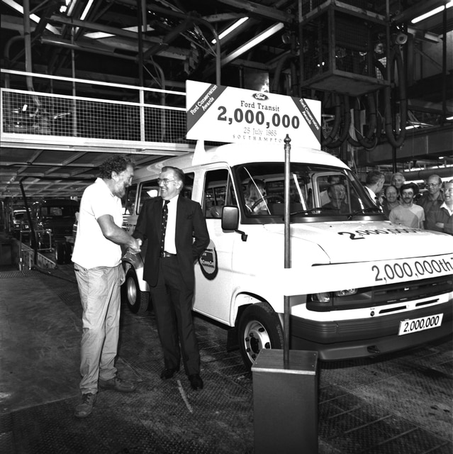 The 2 millionth Ford Transit. License valid for earned editorial, press releases, press kits. All non-broadcast digital and online media Region: Global. This content is solely for editorial use and for providing individual users with information. Any storage in databases, or any distribution to third parties within the scope of commercial use, or for commercial use is permitted with written consent from Ford in Europe GmbH only