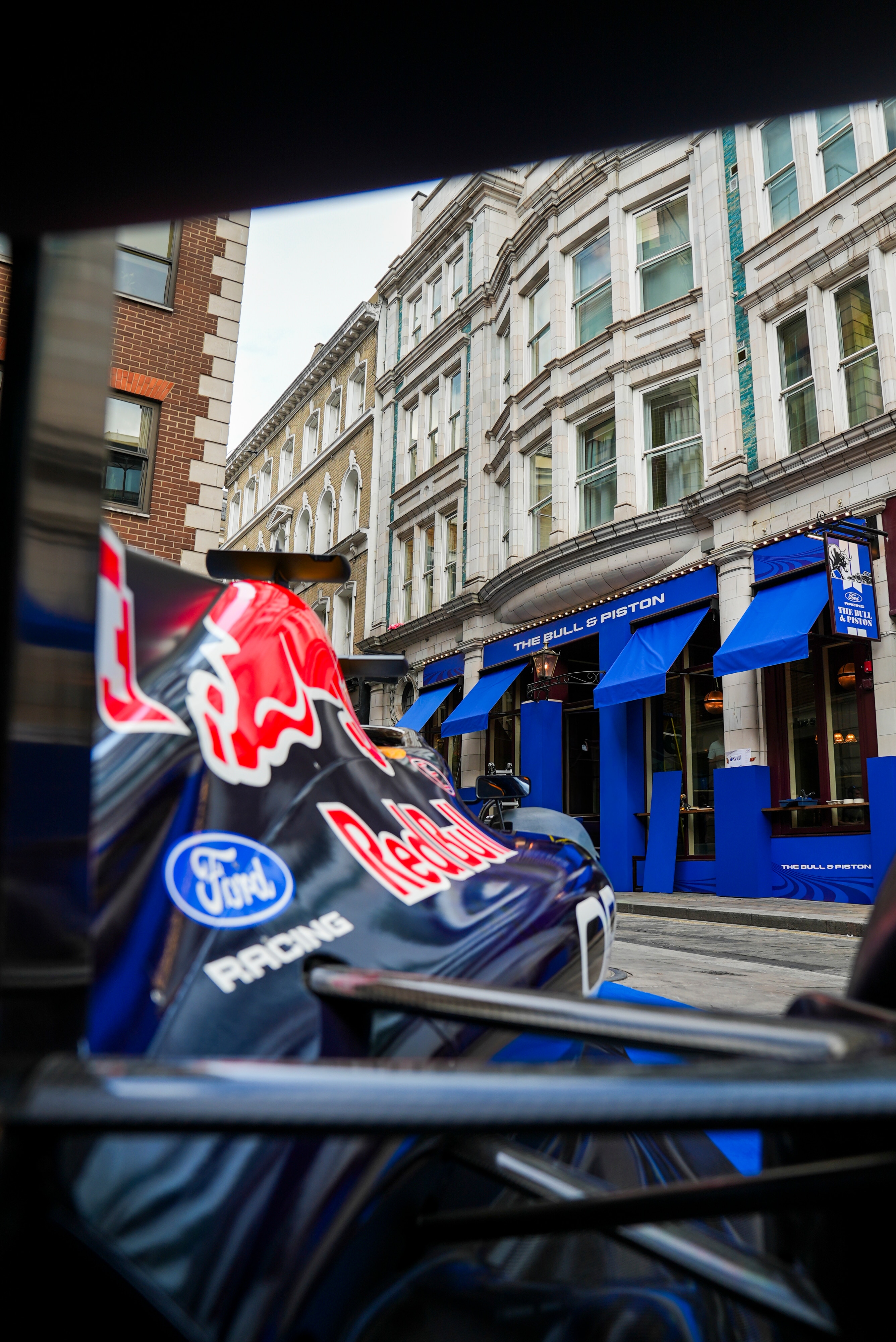 Oracle Red Bull Racing Formula One race car at the Bull & Piston for the Ford Racing Watch Party