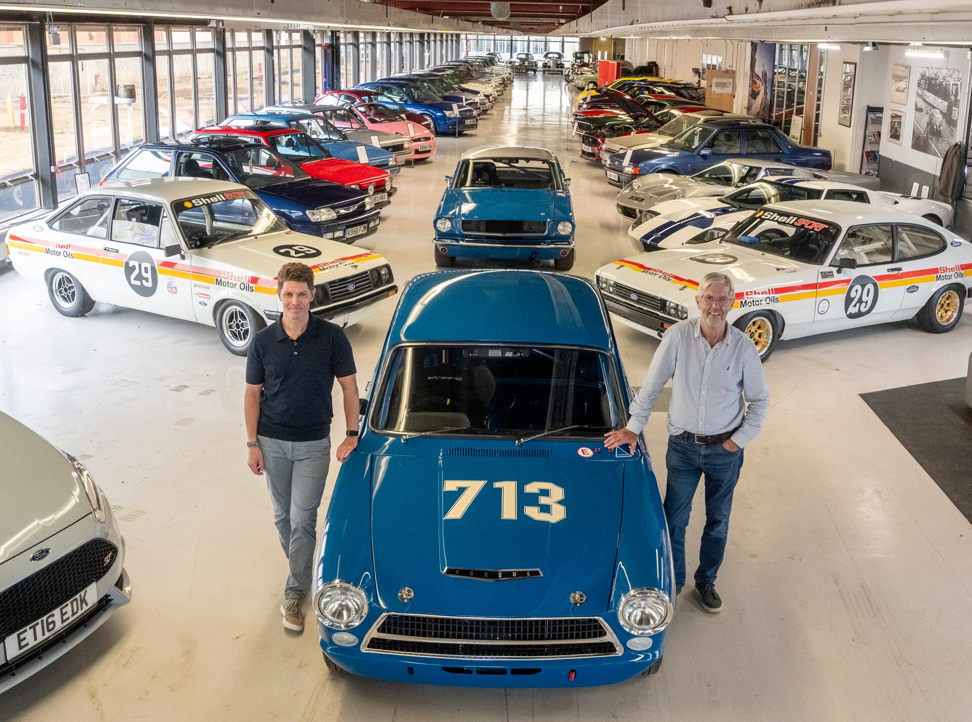 Dad and lad in paradise! We were delighted to take our collection of classic racers to the Ford Heritage Centre and have a look at the cars they look after.