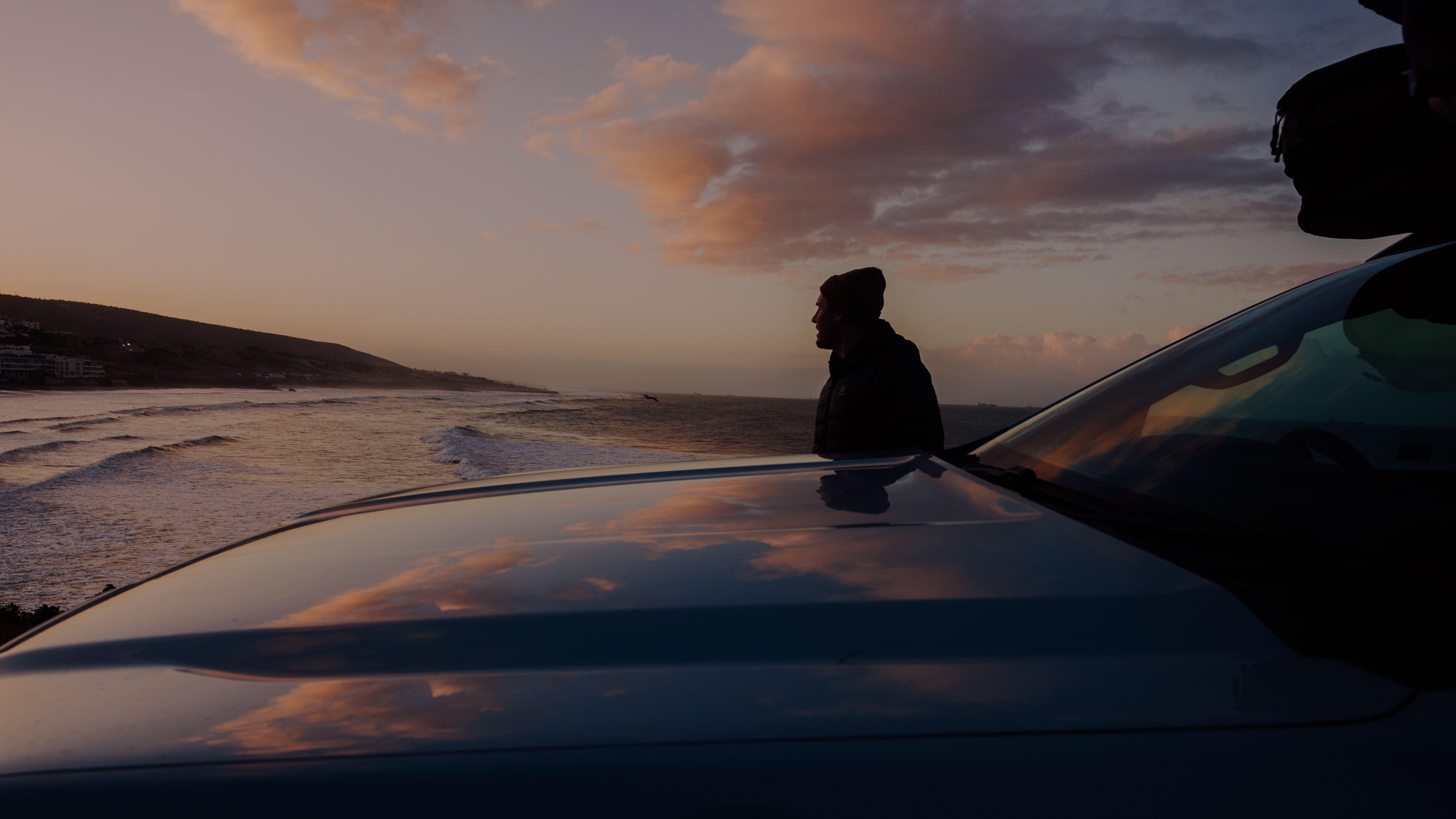 Morning clouds reflect of the Ranger PHEV's bonnet as Cotty anticipates the day. Credit: Sam Sherring