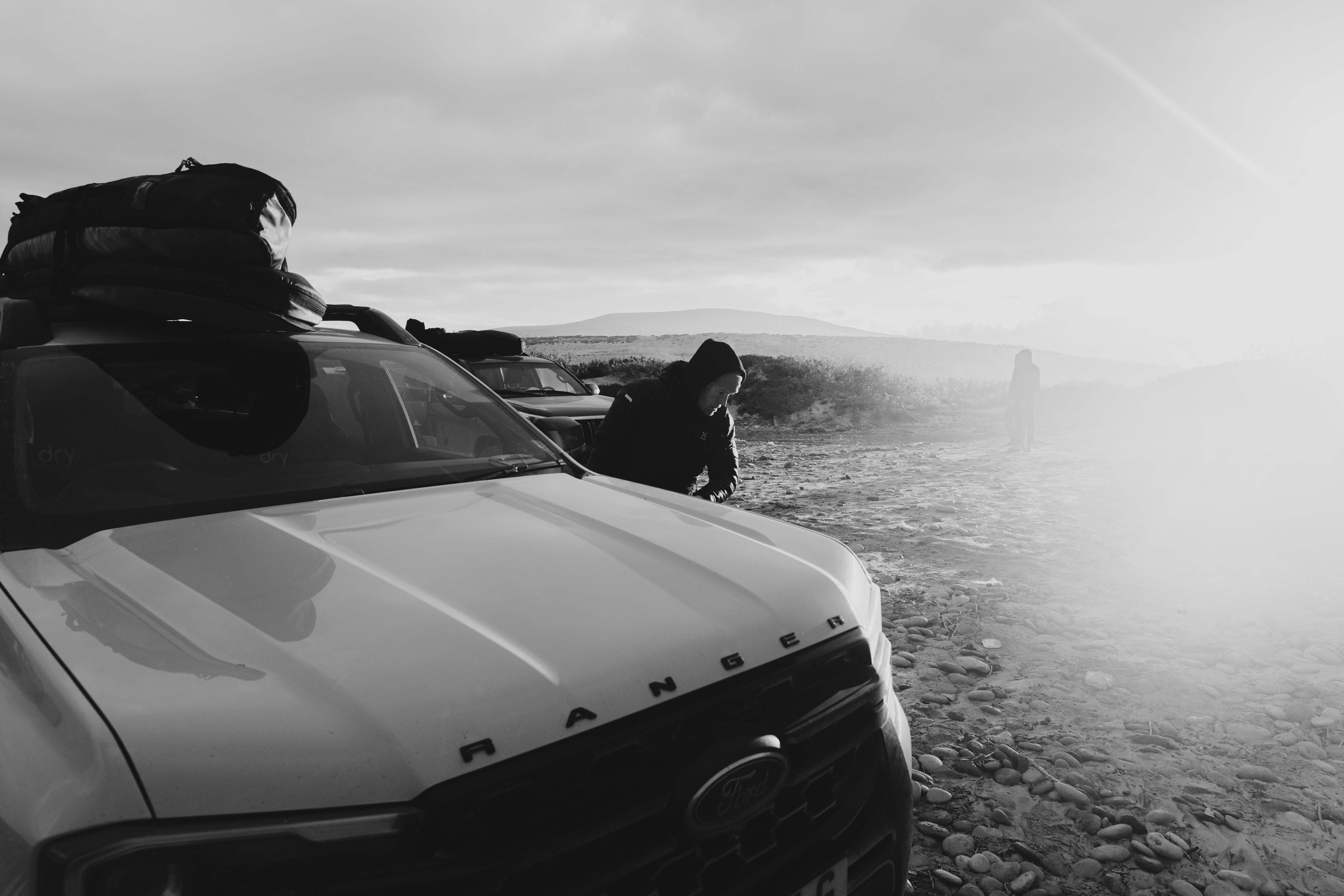 The Ranger PHEV gets the crew to the remote spot for an early start. Credit: Sam Sherring