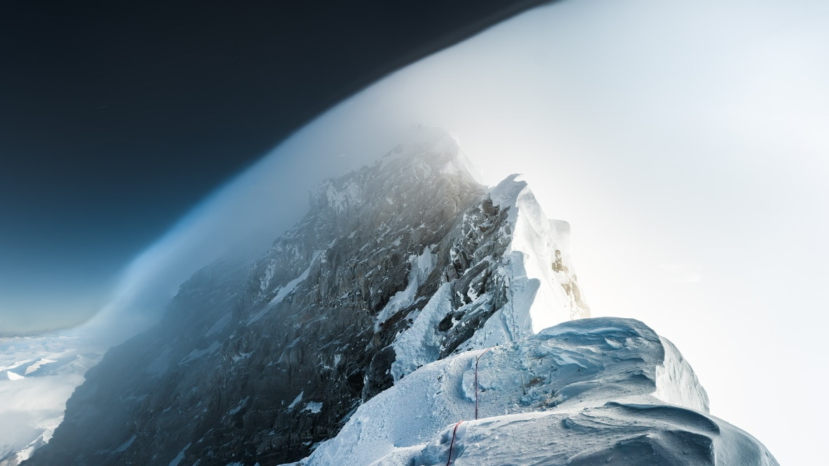 The path to Mount Everest's summit.