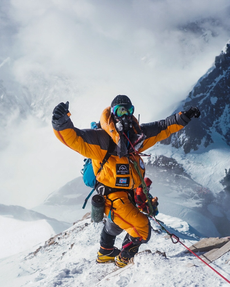 Siggi on his journey to the highest peak in the world.