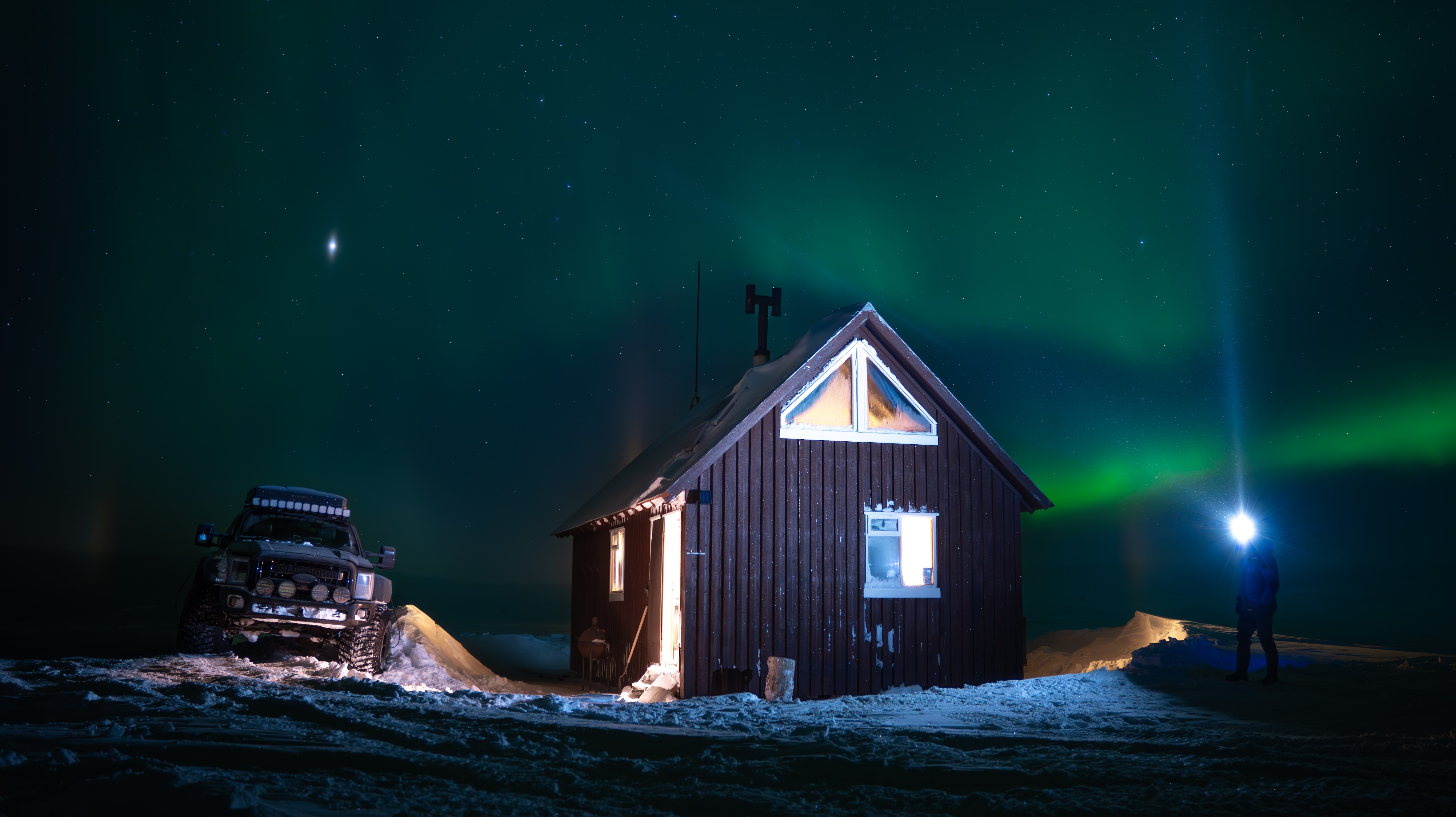 The Aurora Borealis lights up the sky in Iceland. One of the many incredible sights Siggi has seen on his expeditions.