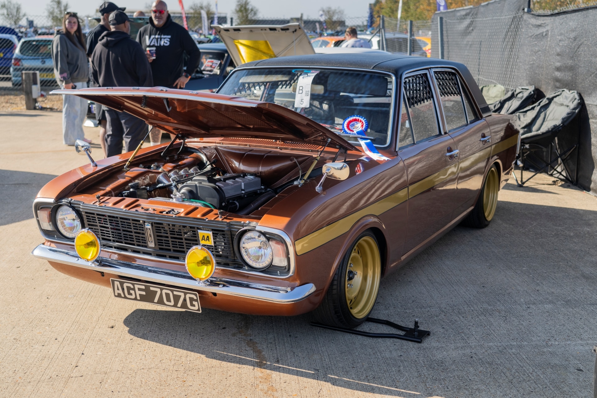 ... from the old, with modified Mk II Cortinas ...