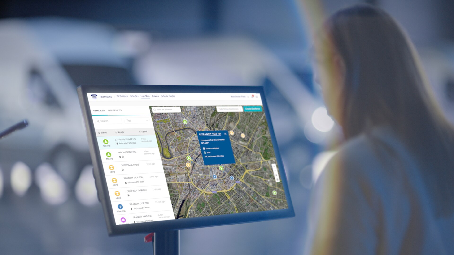 User-friendly digital platforms include Ford Pro Telematics.