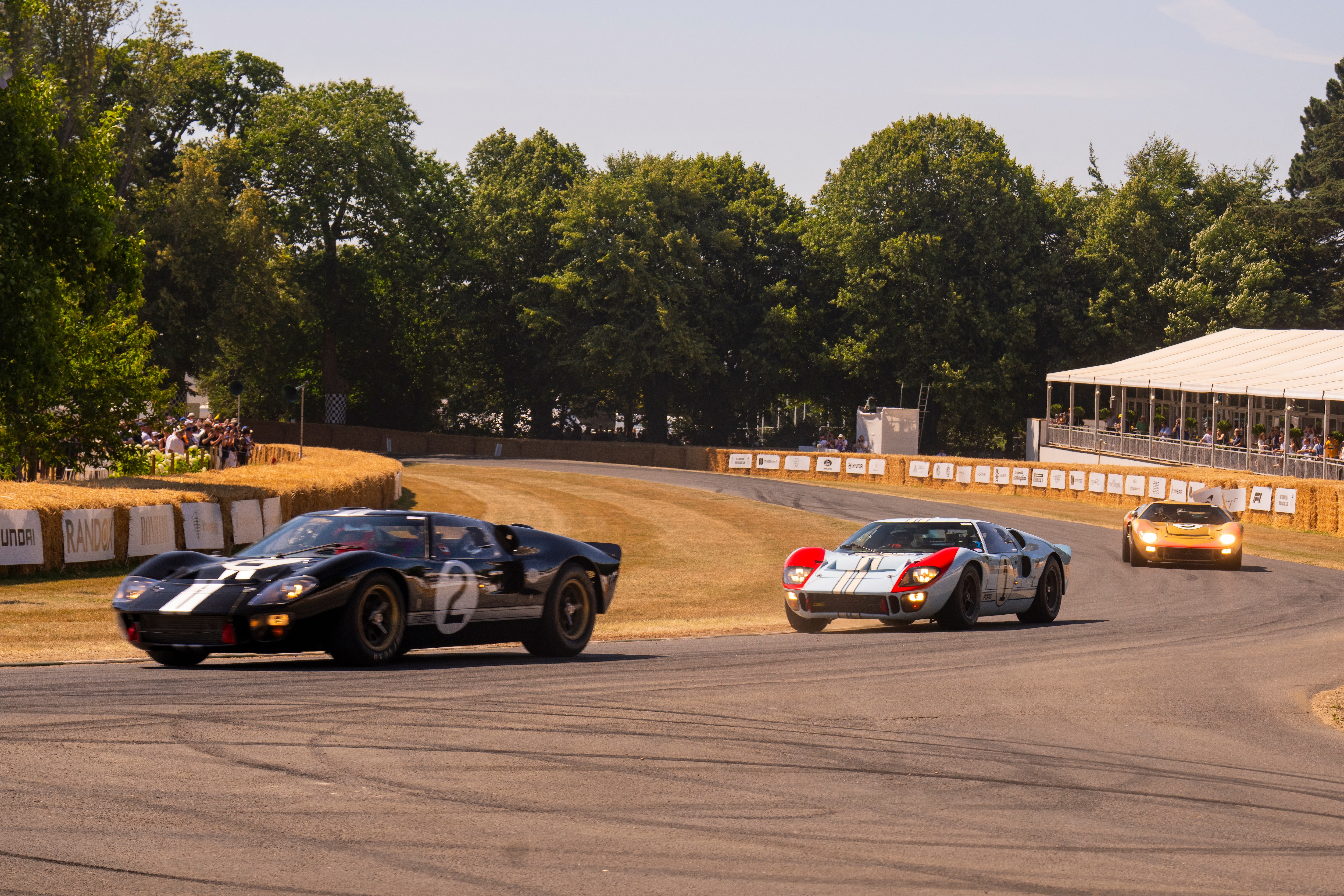 1966 Ford GT40 MkII Le Mans race cars at the 2026 Goodwood Festival of Speed.