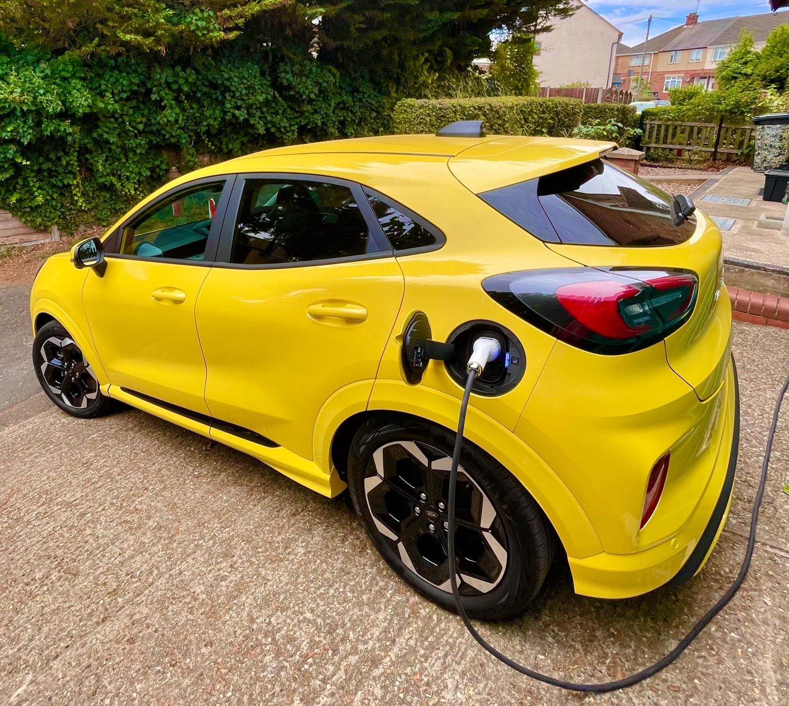 Karen's Puma "Bee" charging at home.