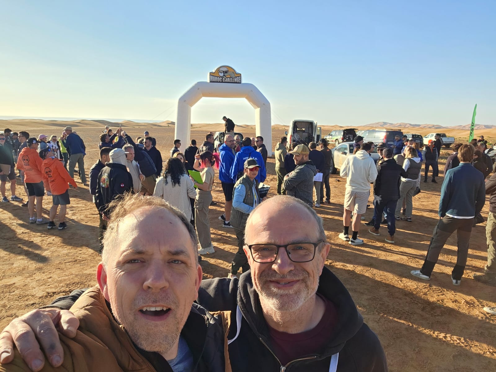 James and Richard at the Maroc Challenge finish line