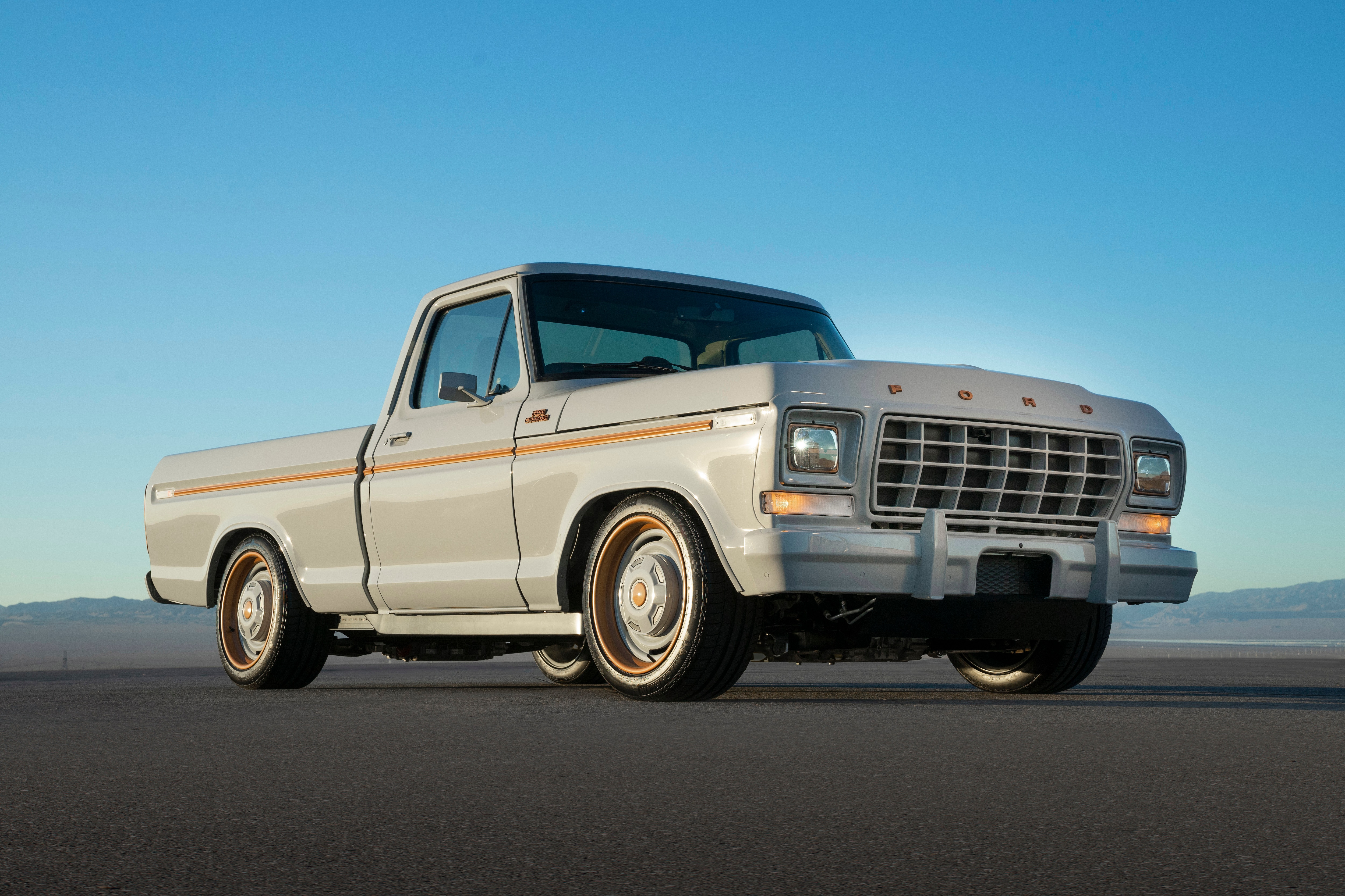 The Future of Custom Vehicles: Ford Unveils All-Electric F-100 Eluminator  Concept With New EV Crate Motor Customers Can Now Buy, image size:5000x3333