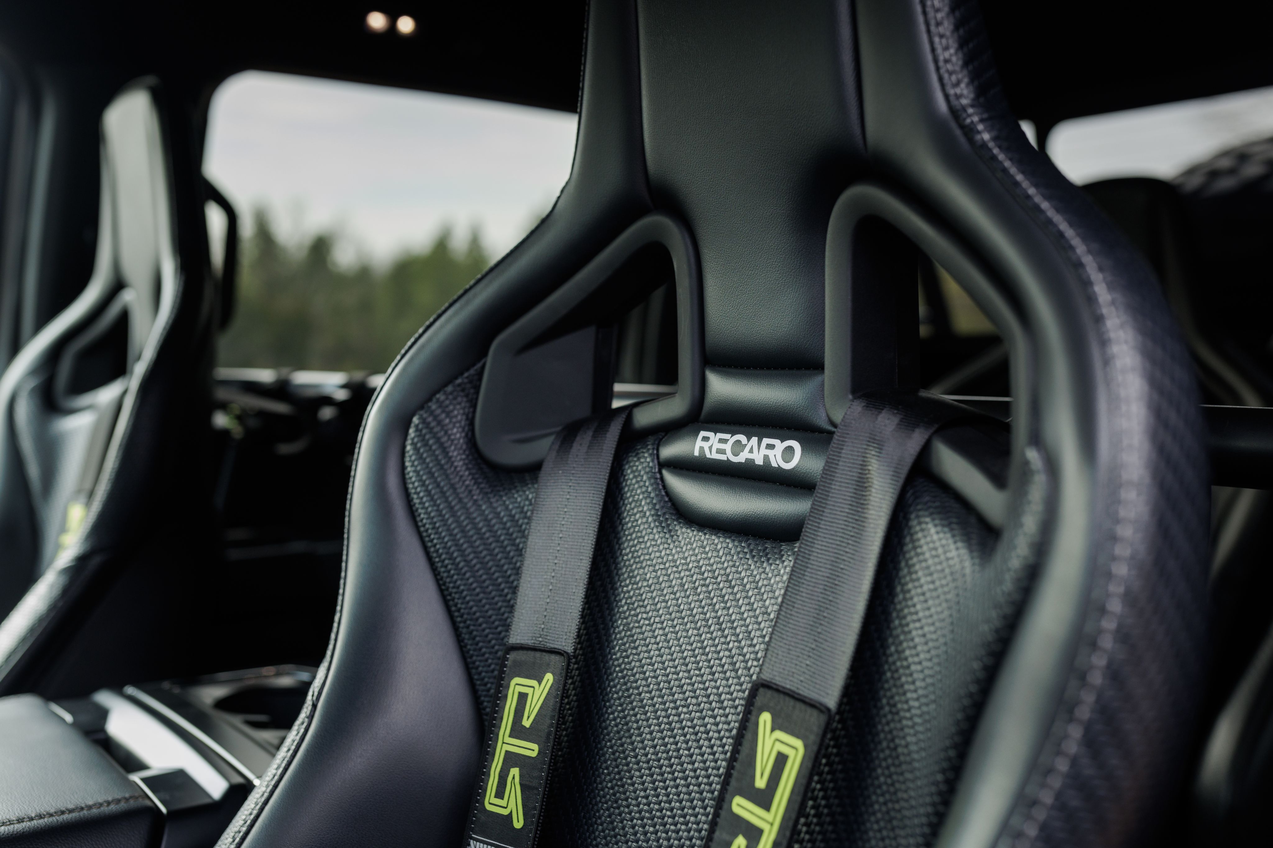 RECARO seating inside F-150 Lightning Switchgear.