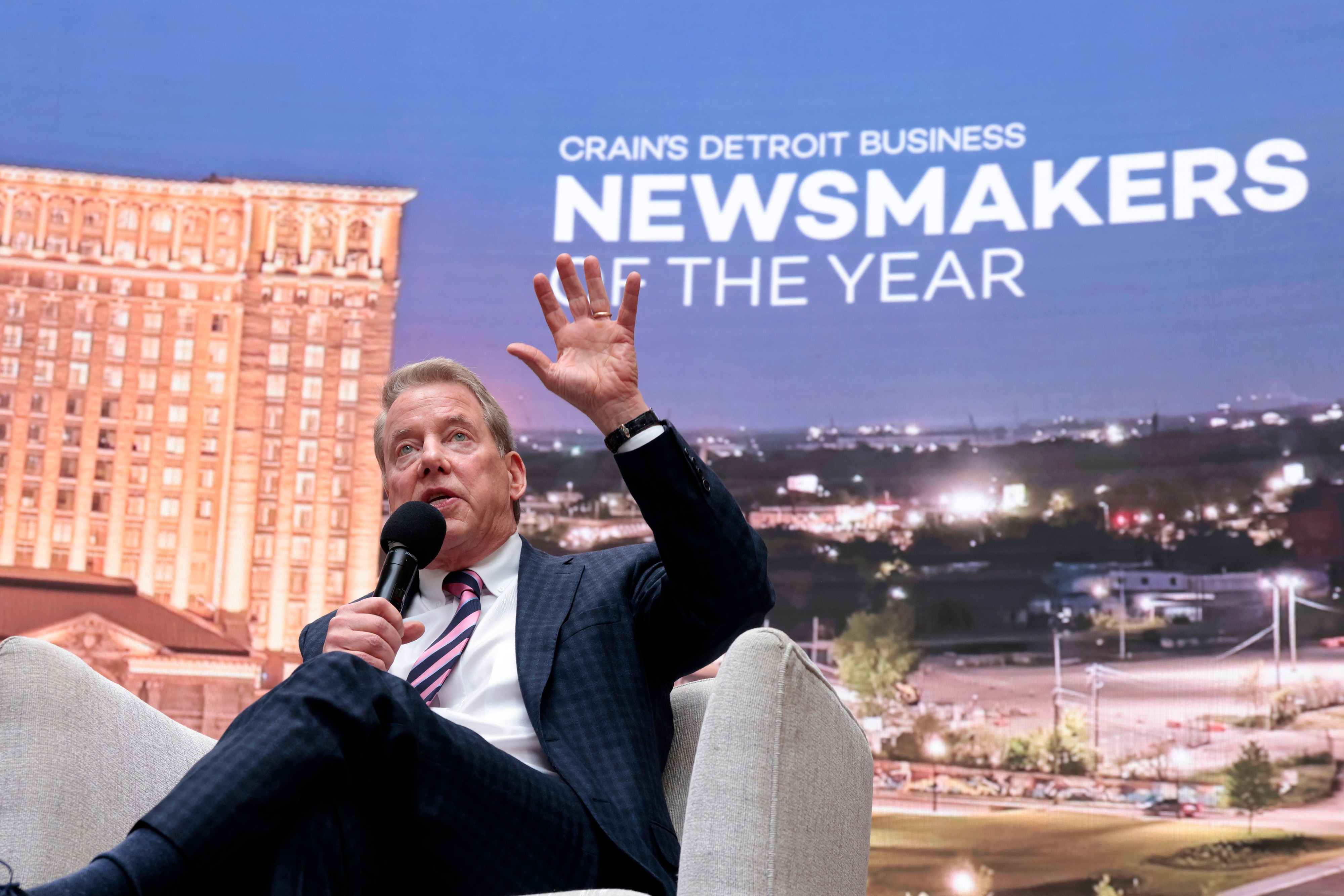Executive Chair Bill Ford was celebrated as Crain's 2024 Newsmaker of the Year at a luncheon on Feb. 20, 2025, inside the revitalized Michigan Central Station.