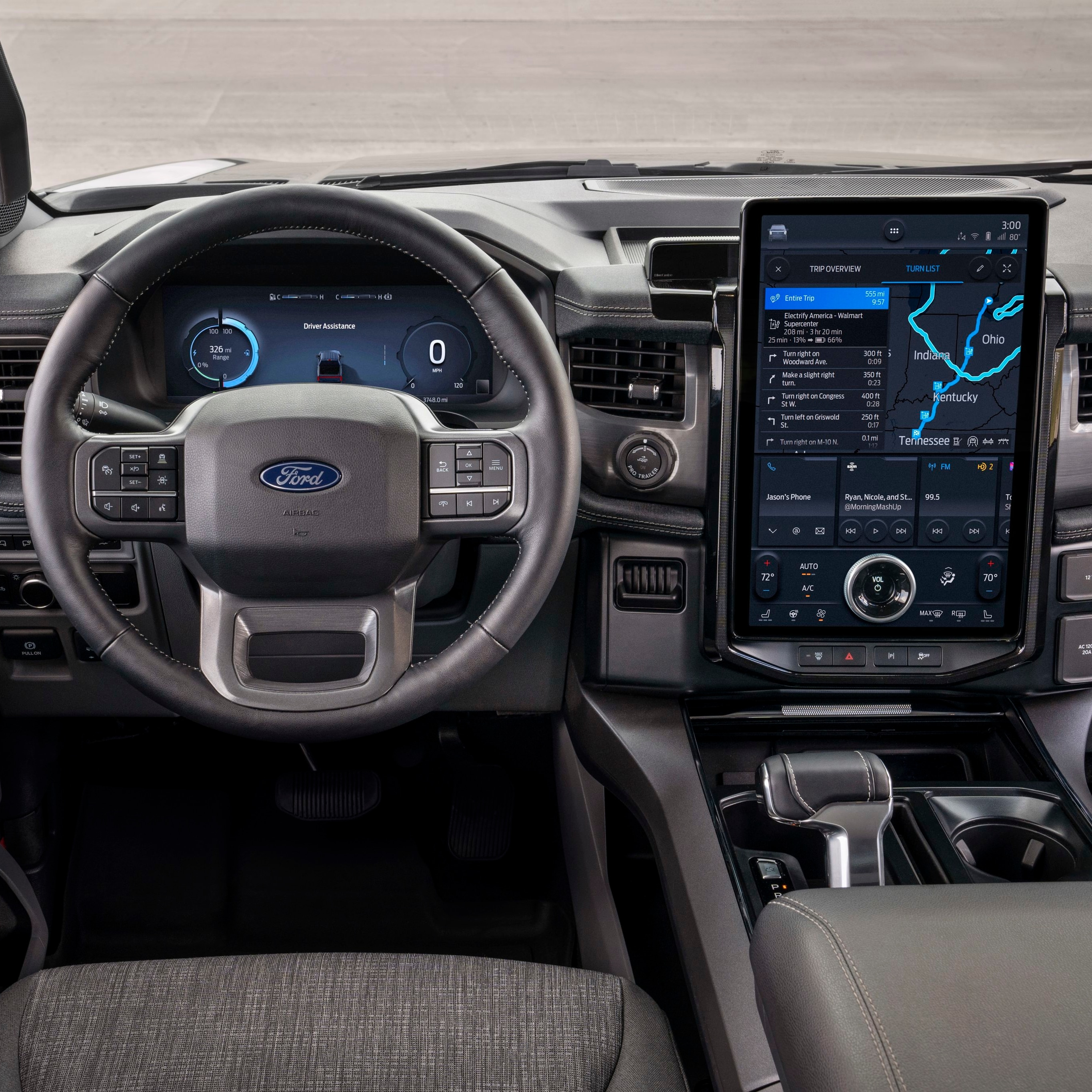 The interior of the F-150® Lightning® Flash™.