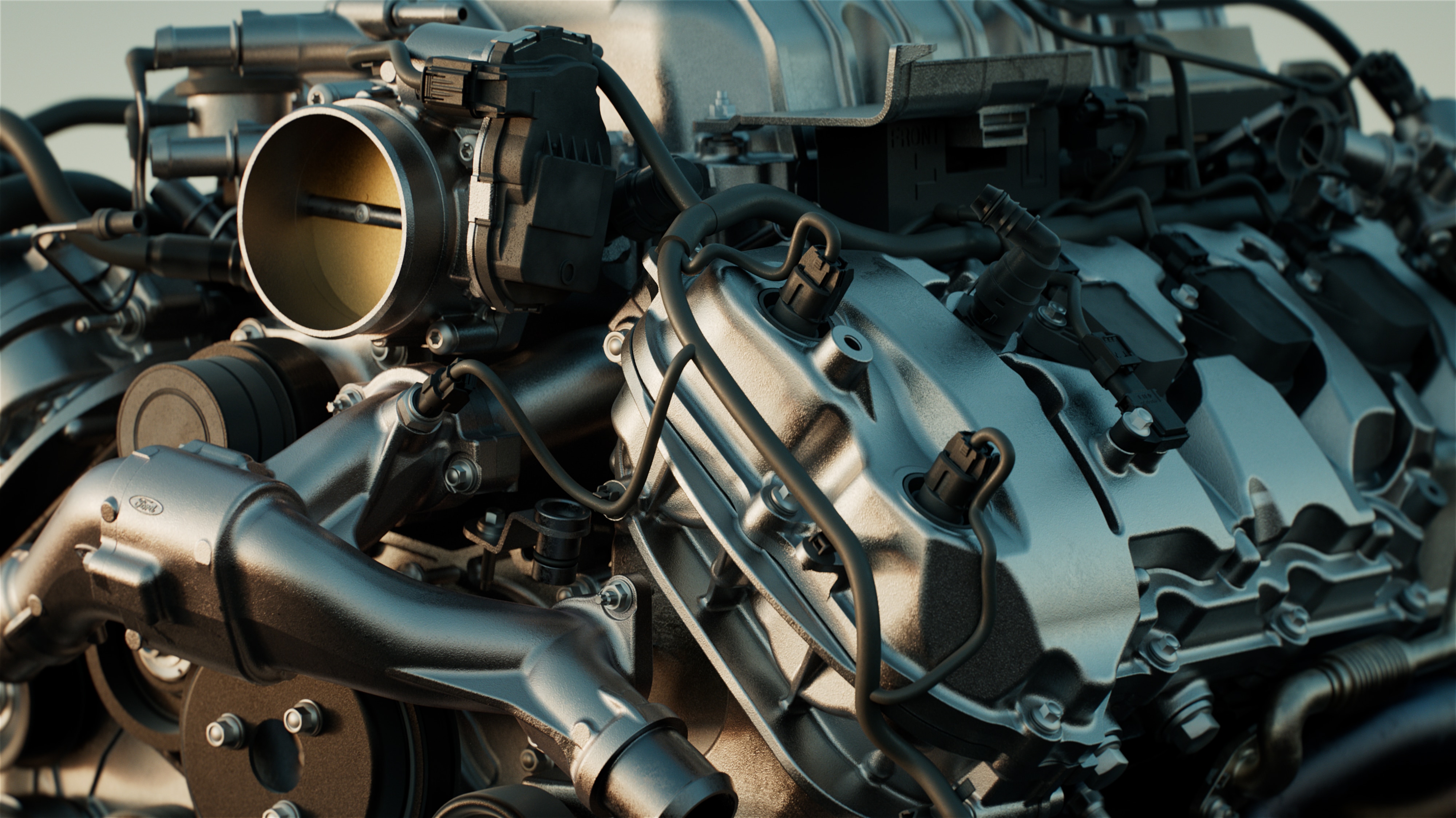 Ford Mustang GTD's 5.2-liter V8 engine