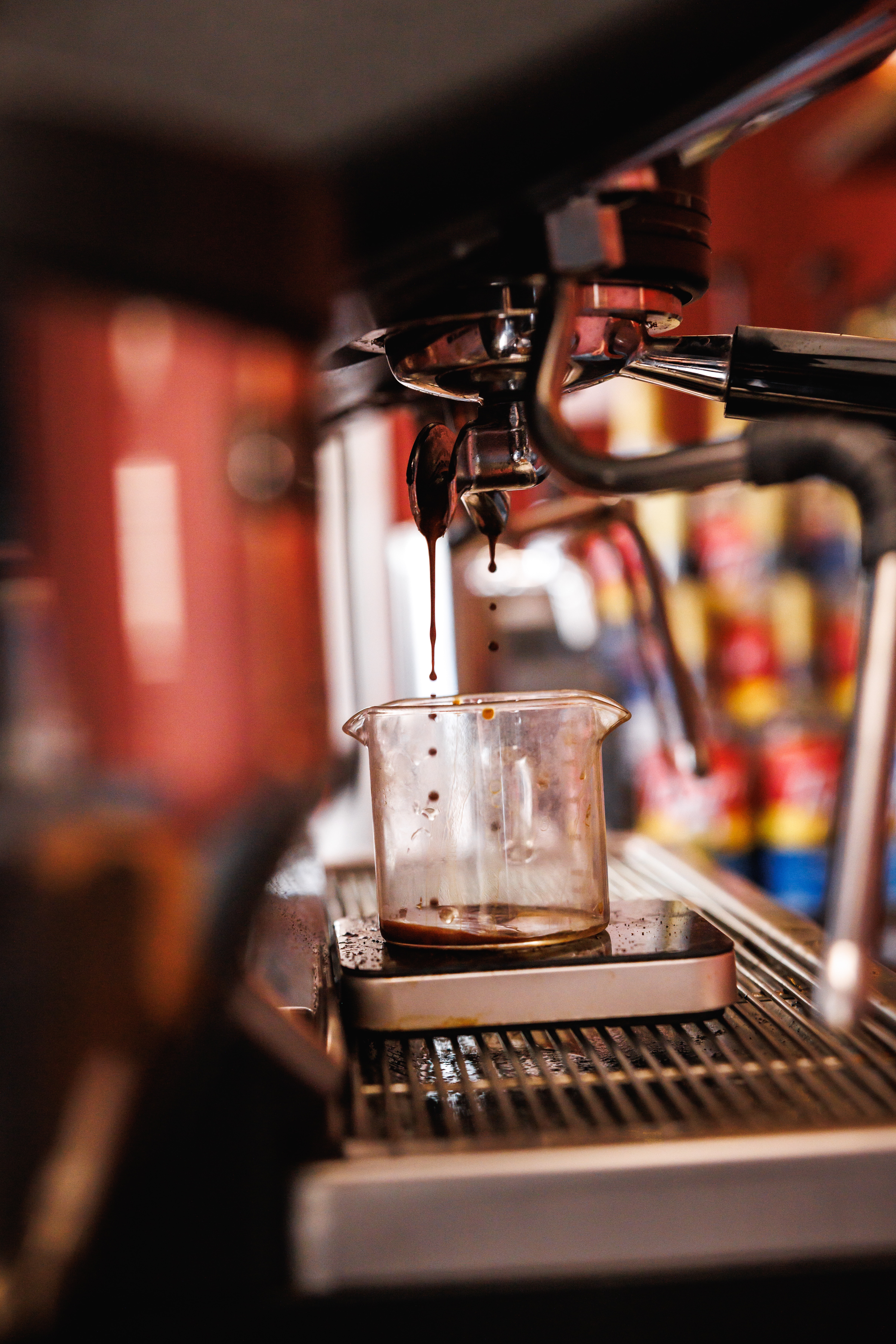 The espresso machine.