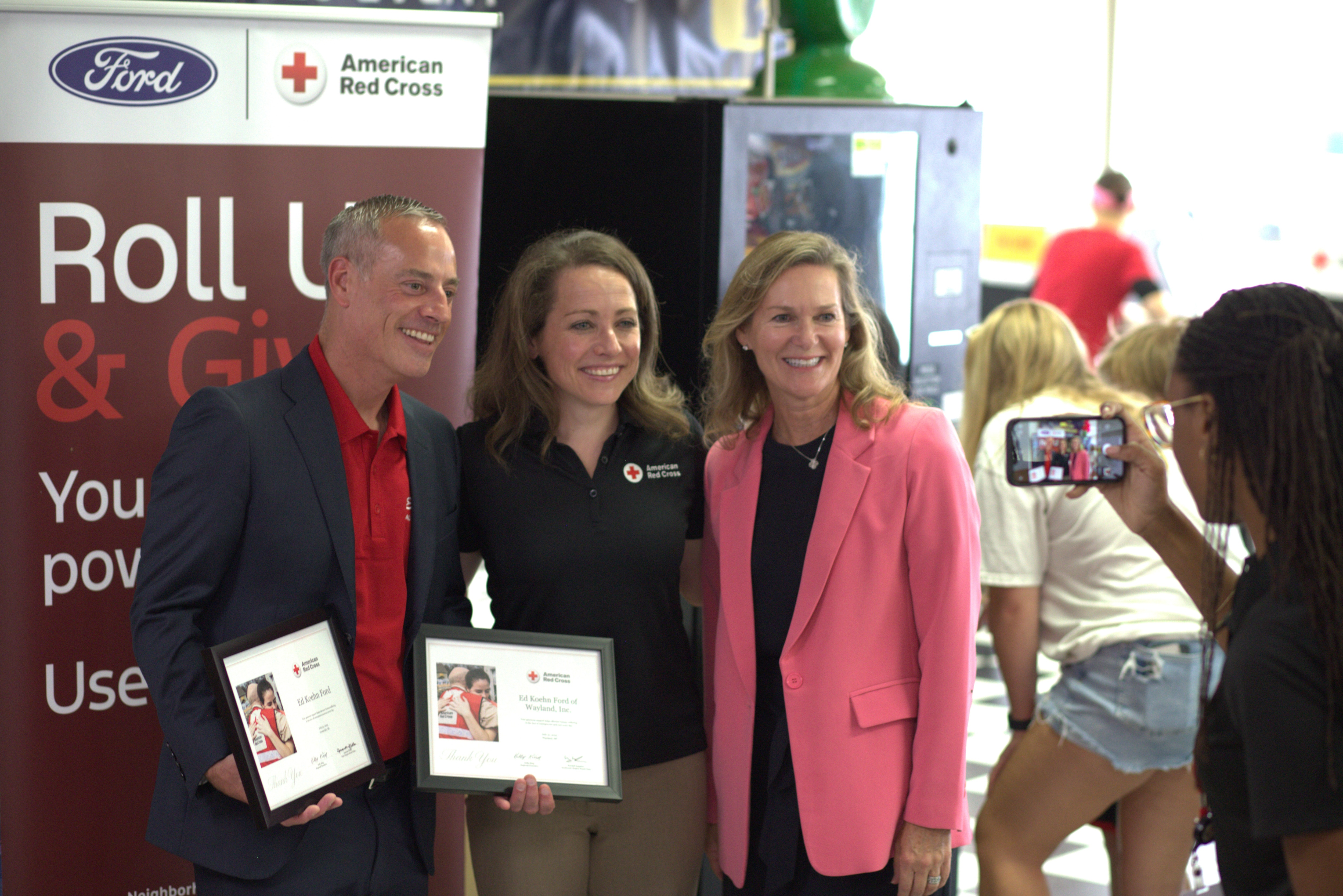 Thirteen Greater Michigan Ford dealerships partnered with the American Red Cross to host life-saving “Roll Up and Give” blood drives as part of Ford Building Together.