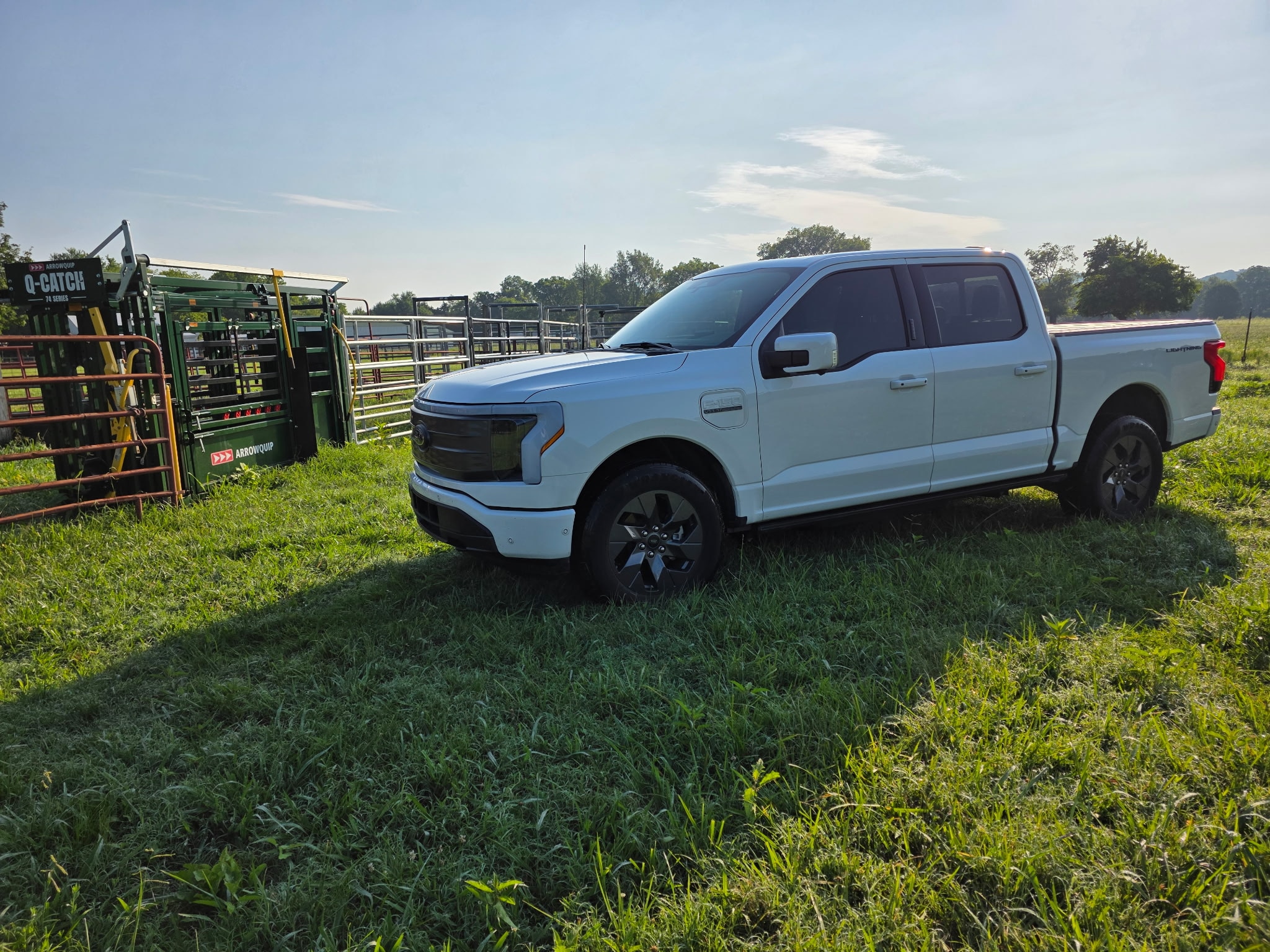Mike Sloan’s F-150 Lightning helps him manage his farm in Lebanon, Tennessee.  