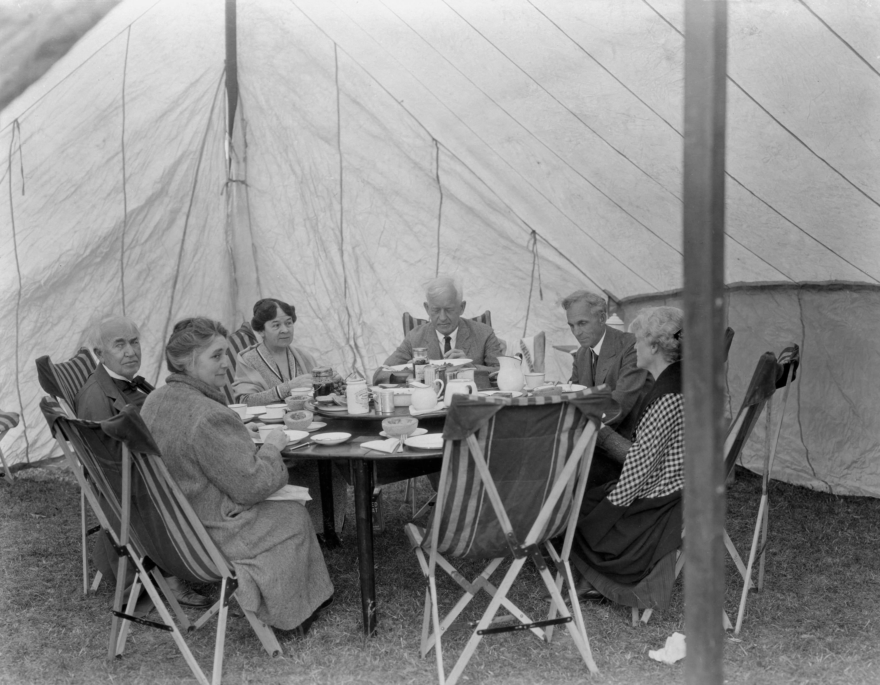 1923: Thomas and Mina Edison, Henry and Clara Ford, Edward and Mary Kingsford