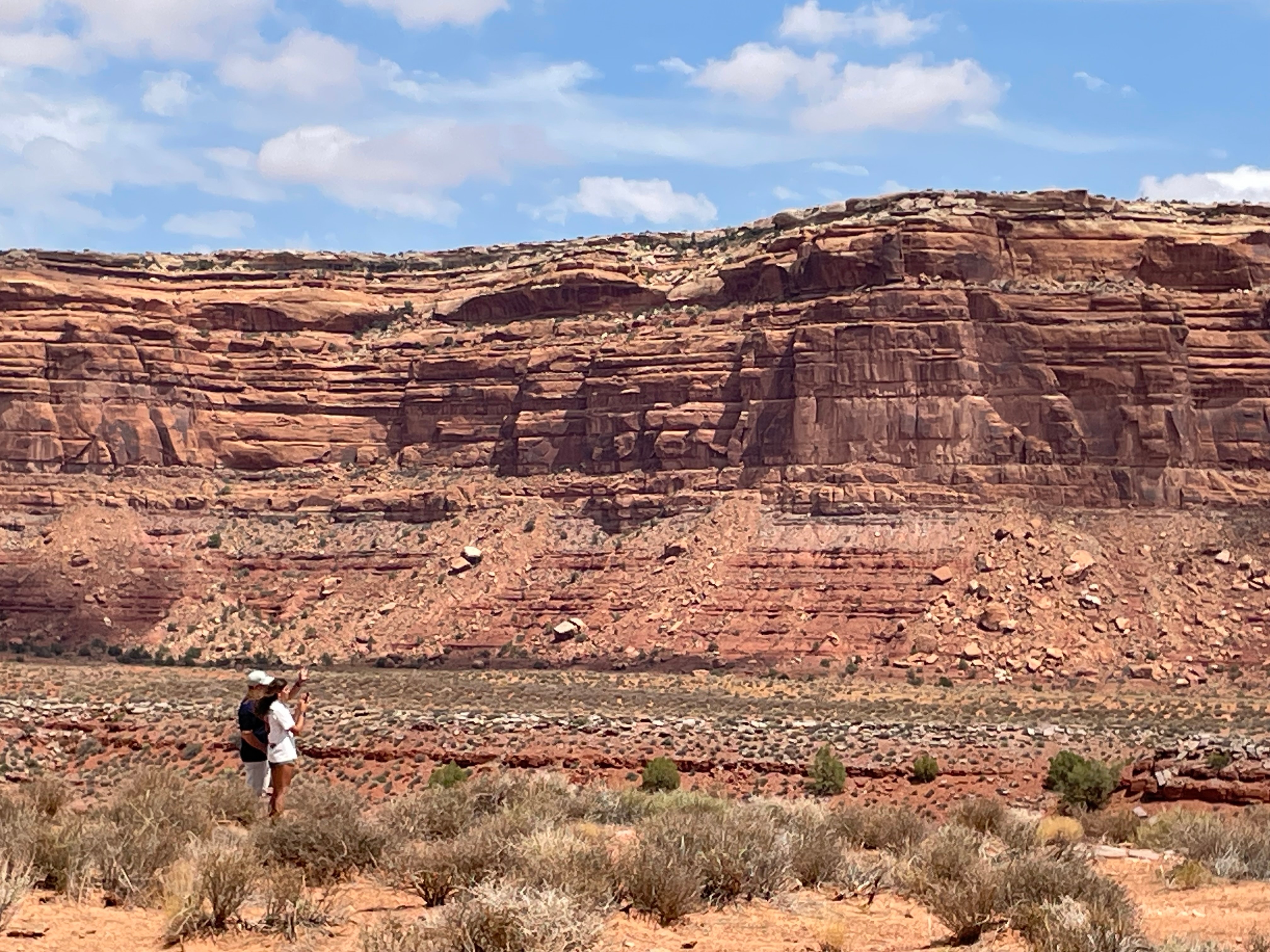 Jim Farley and his daughter Lilly enjoy the incredible view at Valley of the Gods.