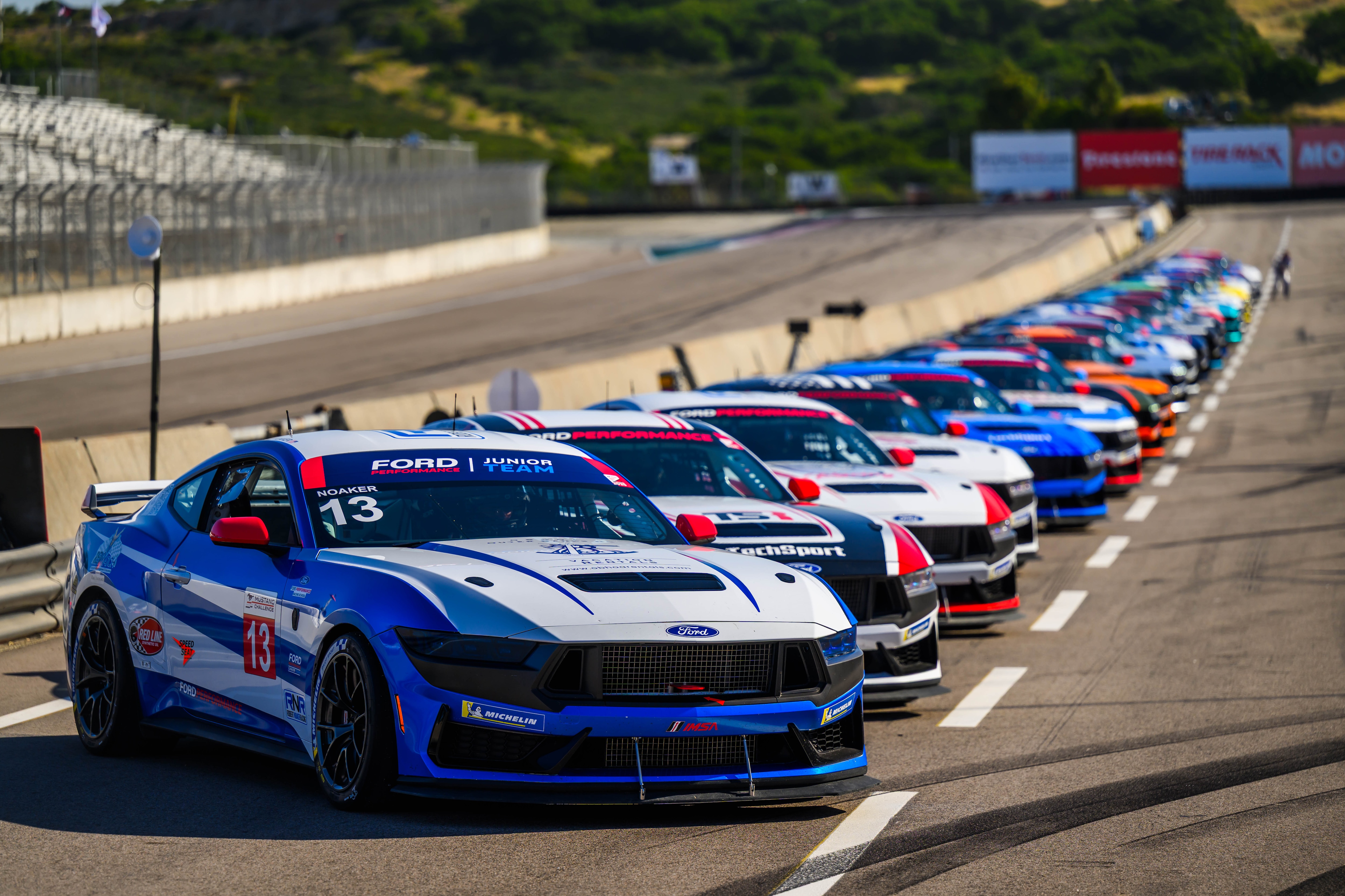 Over three dozen Ford Mustang Dark Horse R race cars competed at the famed Circuit de la Sarthe for the Mustang Challenge Le Mans Invitational in 2025, the first-ever Mustang Challenge round held outside the U.S.