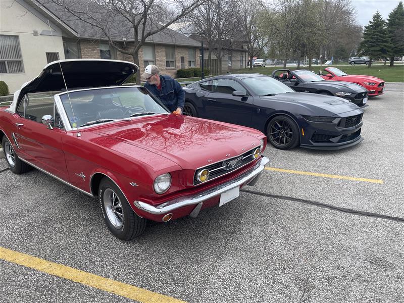Local members joined us with their vintage rides — including a 1966 red convertible, 2023 Ford GT convertible and 2015 red convertible — to share in the excitement and make this a truly special event.