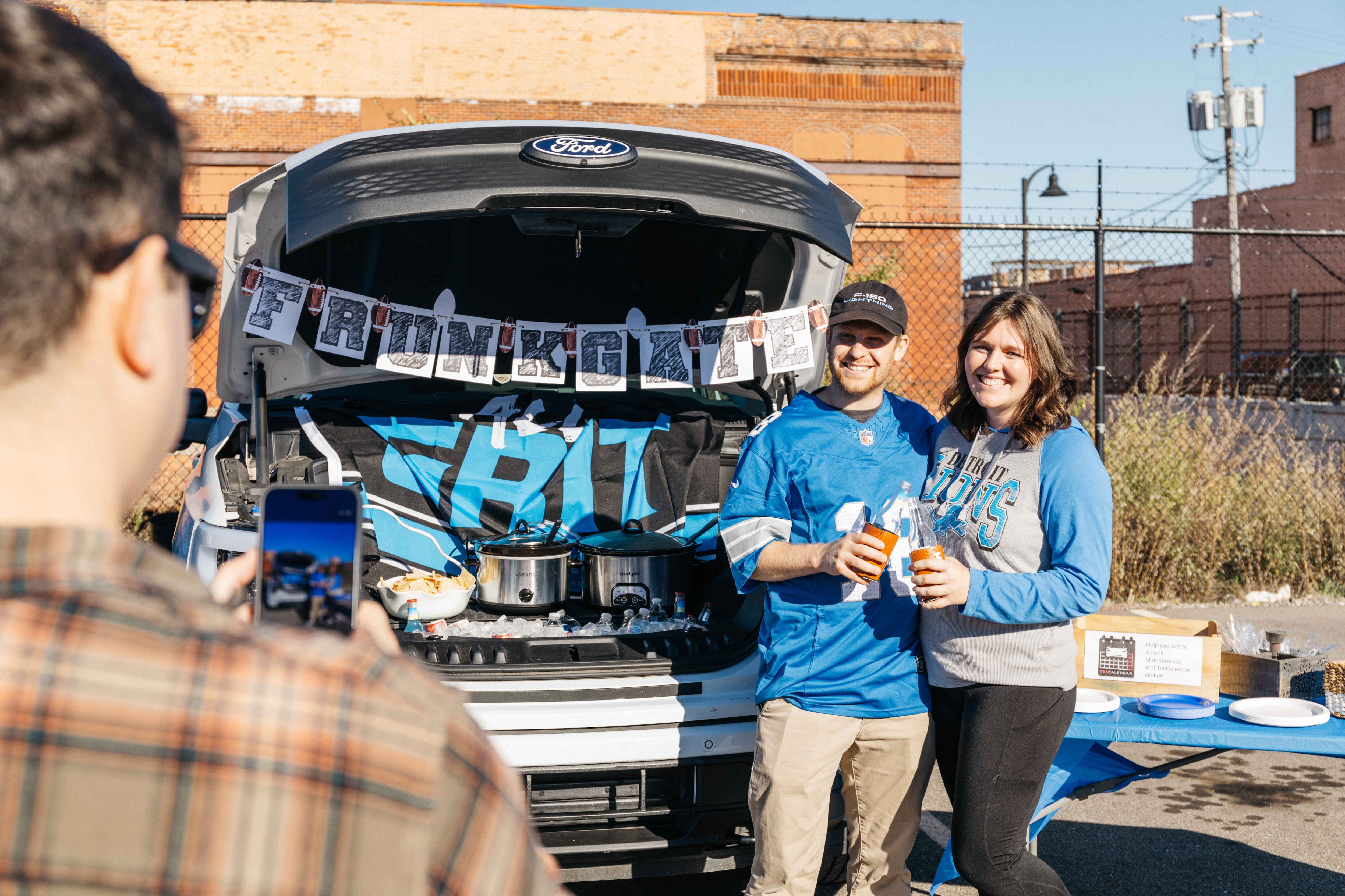 Ford electric vehicle owners are “frunkgating,” using their frunks and Pro Power Onboard to create next-level setups before football games.