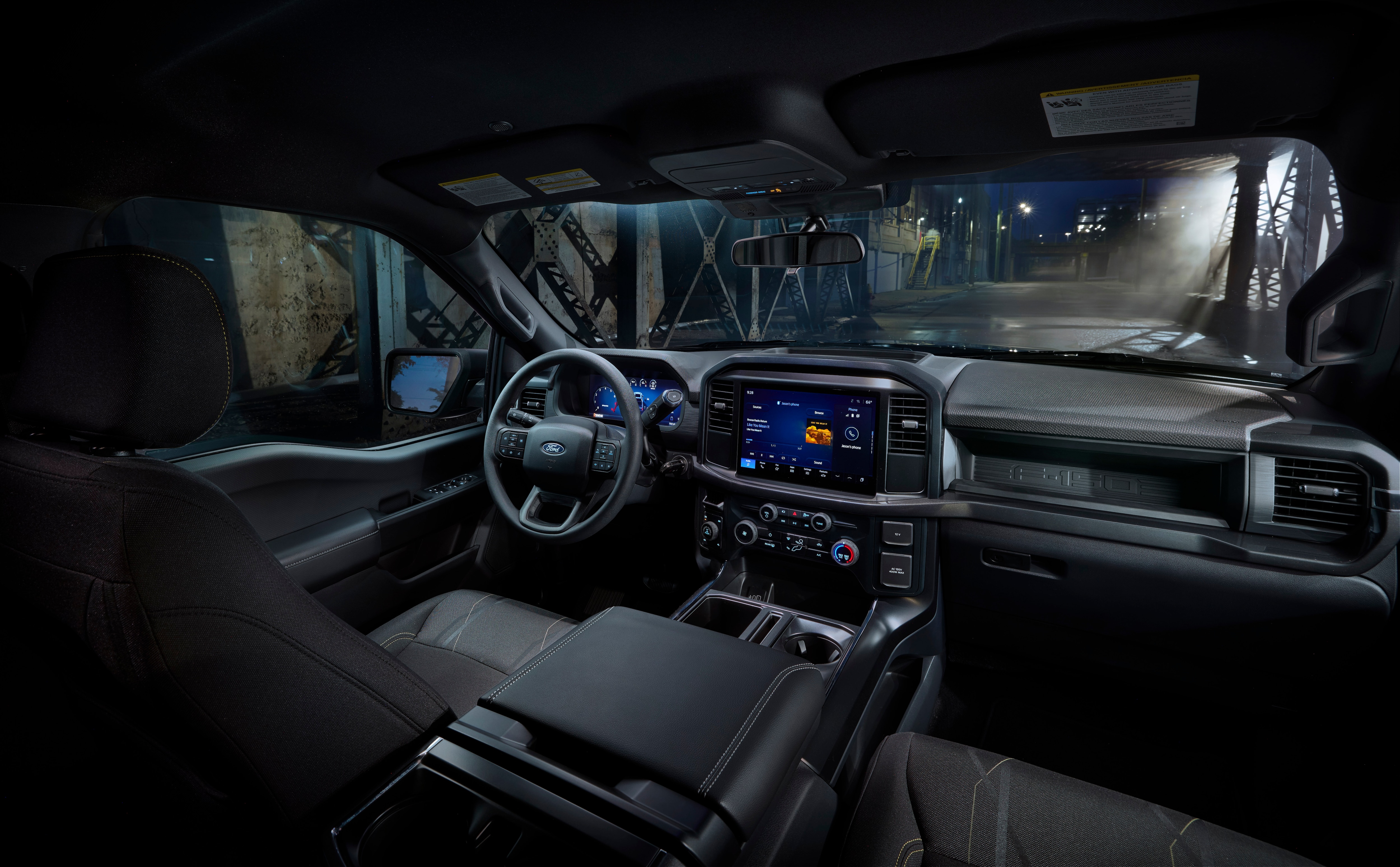 The F-150 Lobo's interior.