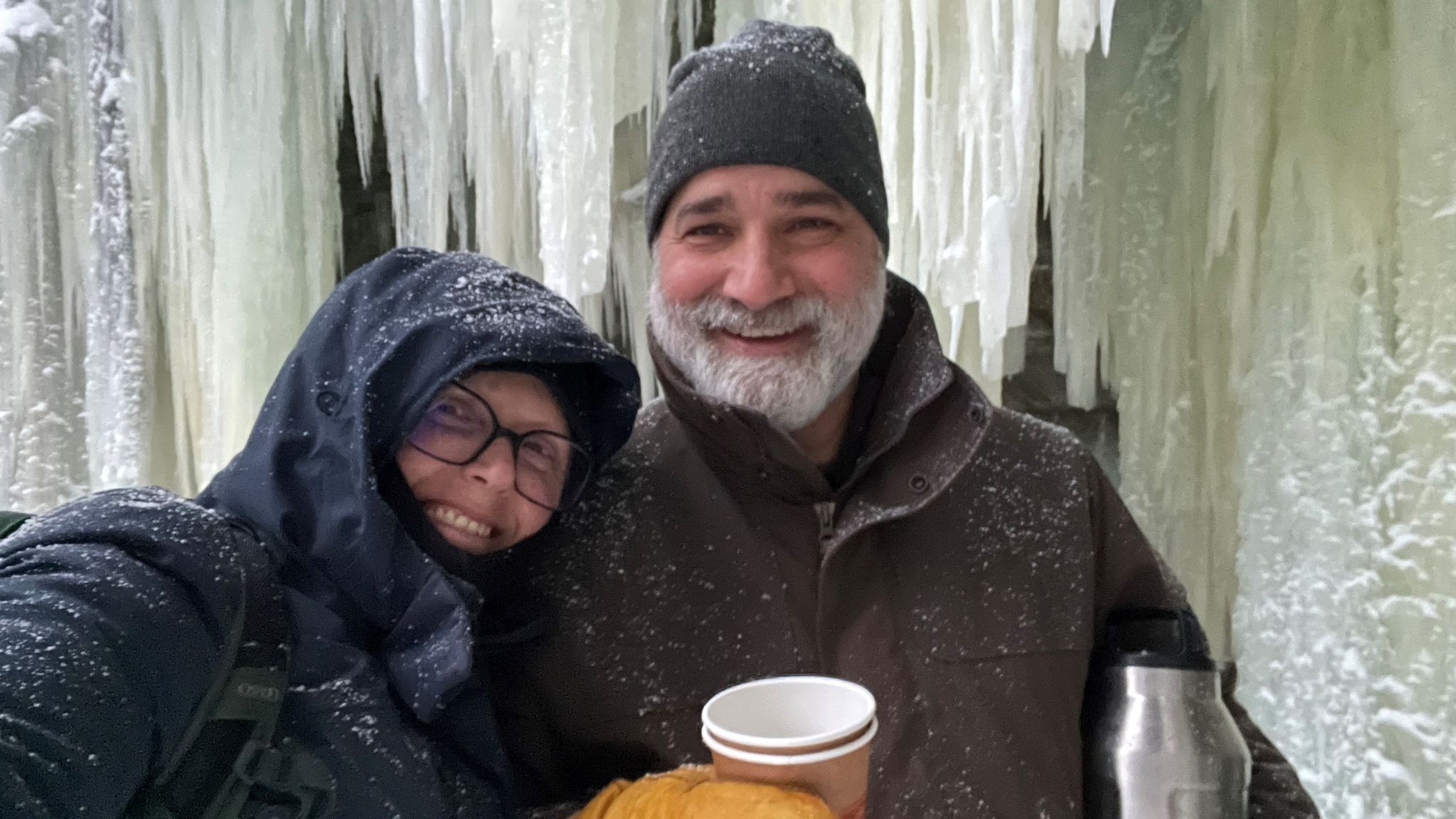 The Hoffmans took the opportunity to explore the nearby areas in the aftermath of the storm. 