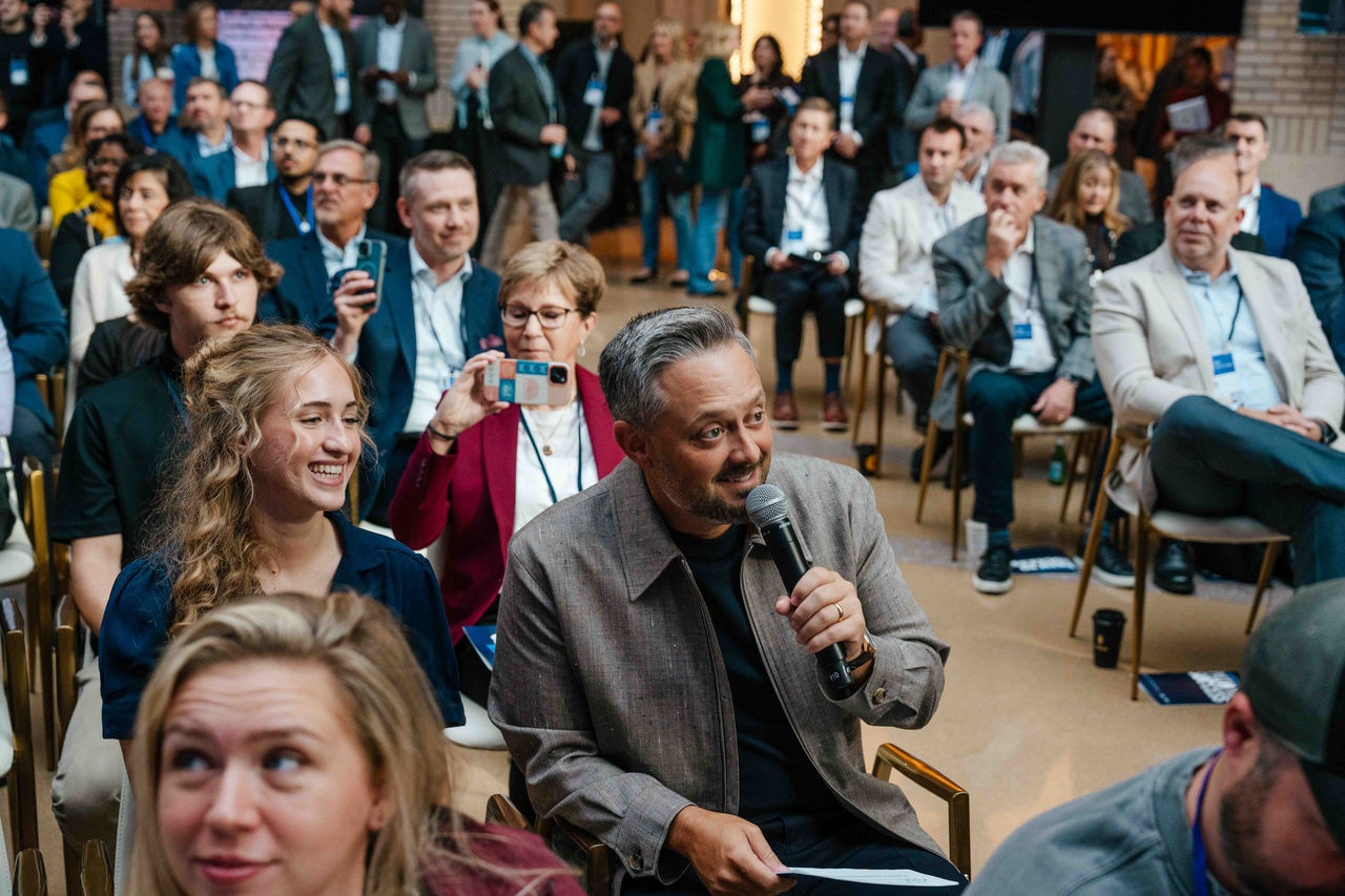 Comedian and Actor Nate Bargatze hosts ACCELERATE the Essential Economy at Michigan Central Station in Detroit on Sept. 30, 2026.