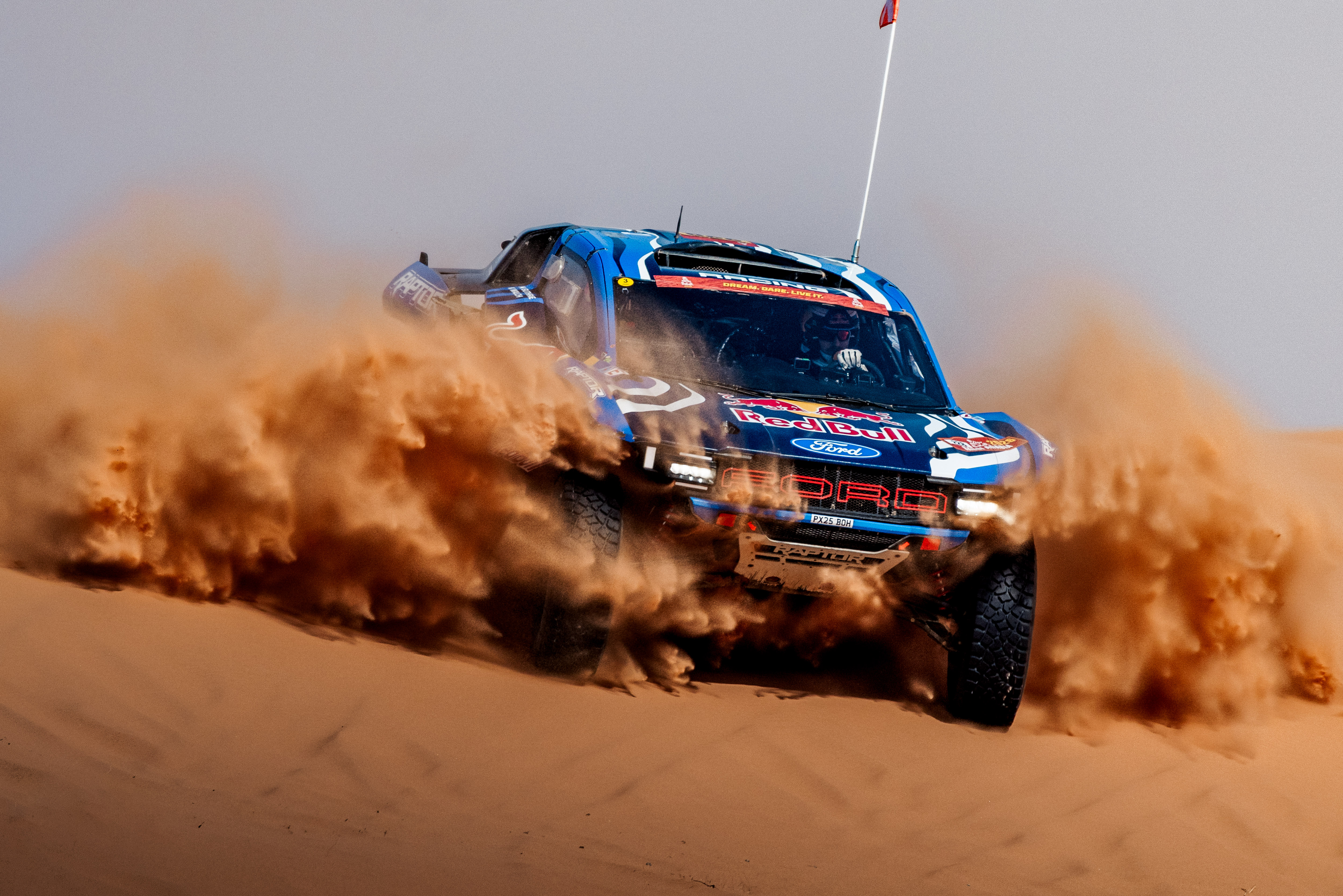 Mitch Guthrie Jr. and the Raptor T1+ during the 2026 Dakar Rally.