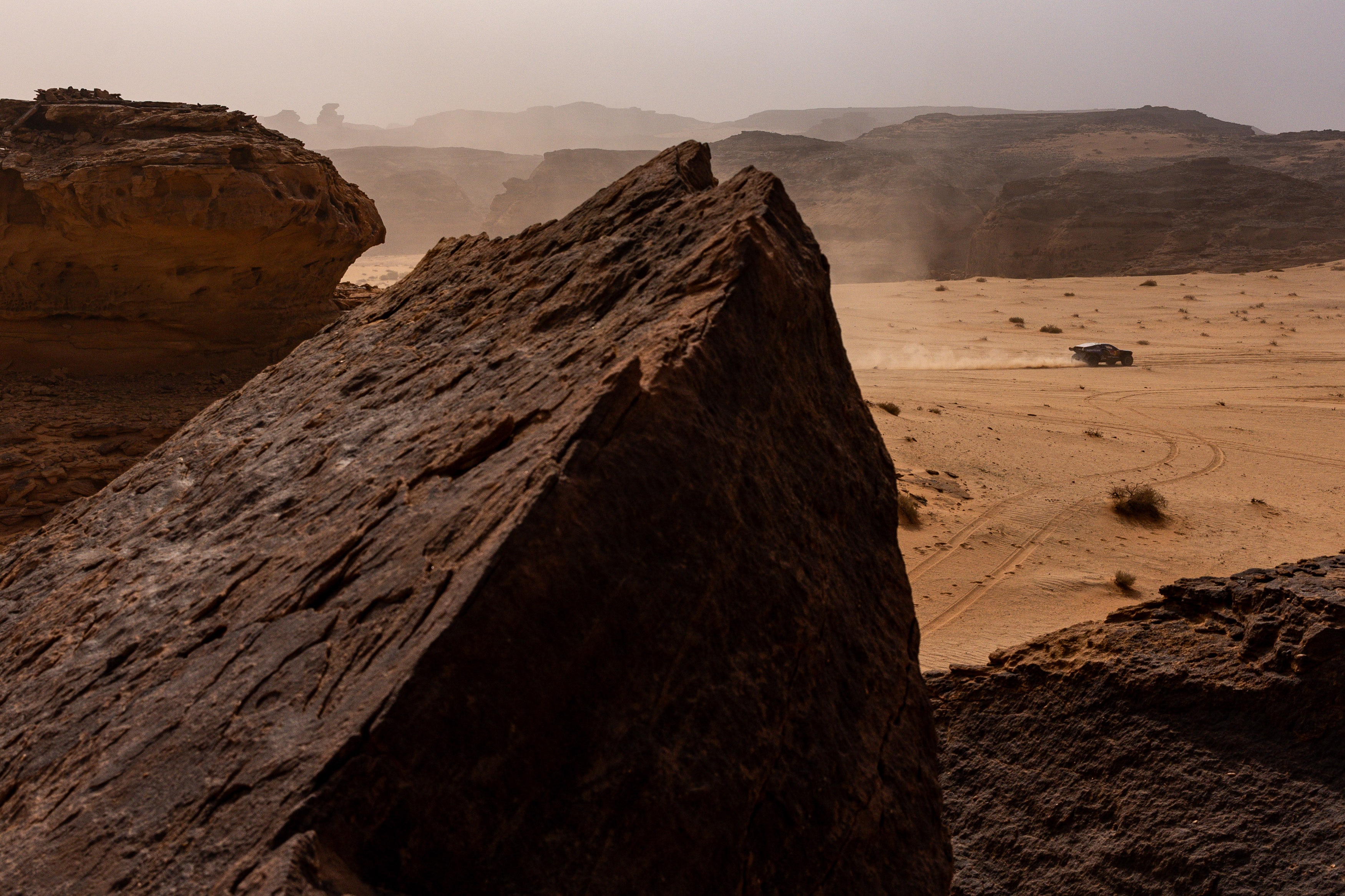A Raptor T1+ during Stage 3 of the 2026 Dakar Rally.